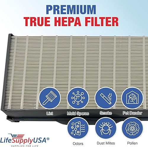 Miniatura 4 de LifeSupplyUSA Repuesto de filtro HEPA verdadero compatible con el purificador de aire Electrolux Brisa EF100