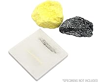 Vista 3 de EISCO Placa de rayas - para probar rocas y especímenes - Porcelana sin esmaltar blanquecino - Laboratorios de placa única