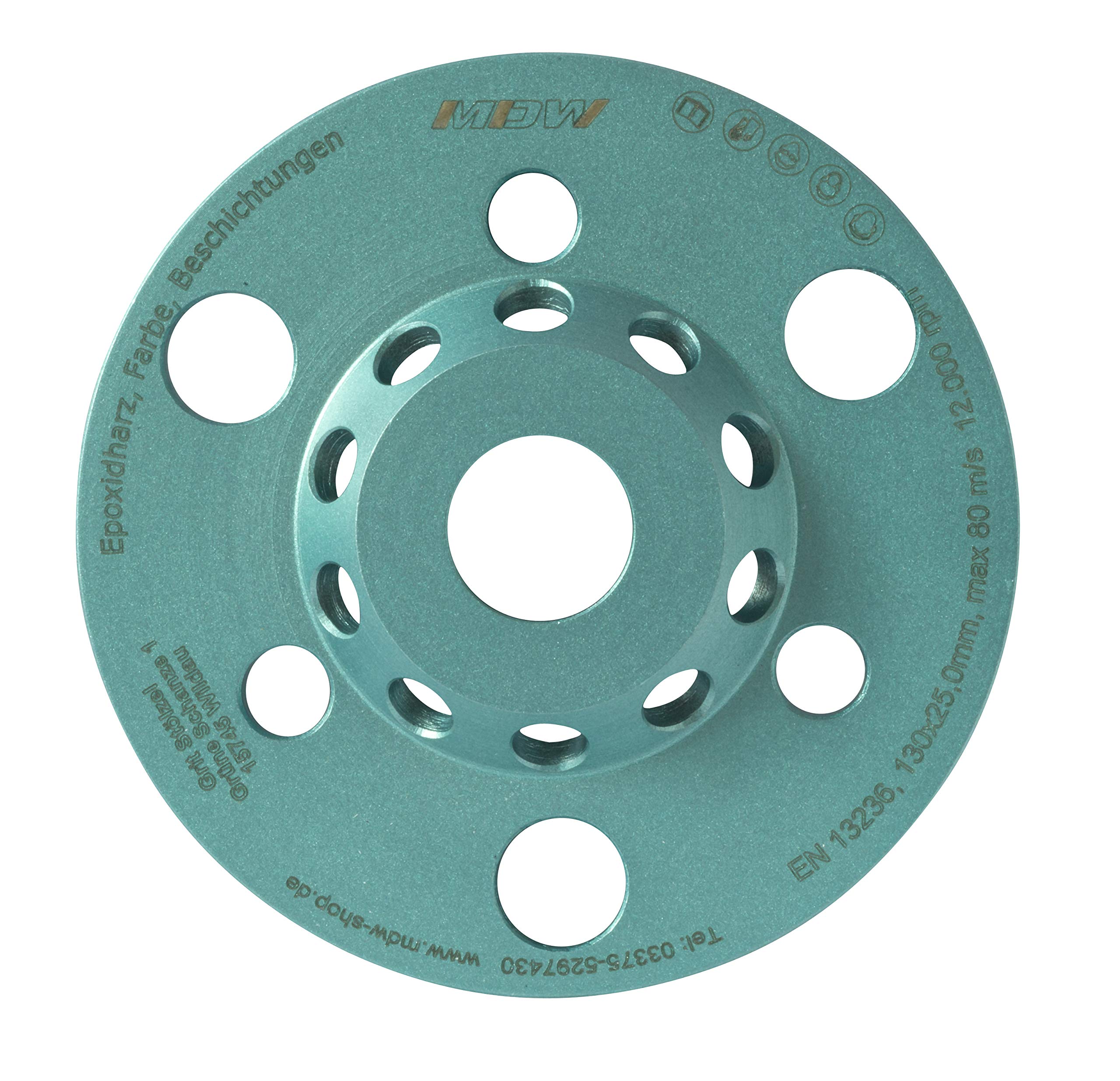 RenoFix RG 130 Diamantschleifer Diamantschleiftopf 130 Mm – Passend Für Festool/Protool RenoFix RG 130 – Für Beton, Granit, Estrich, Silber