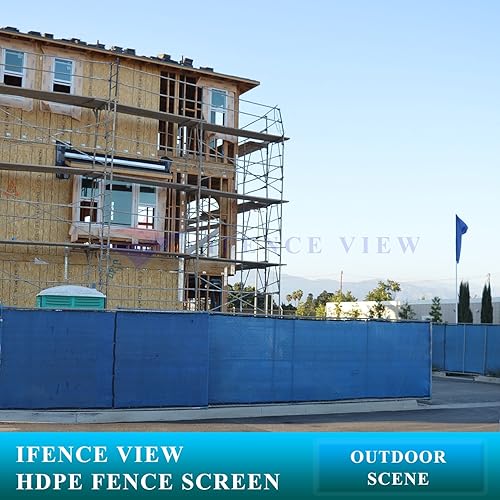 Miniatura 8 de Ifenceview 8'x3' a 8'x100' Azul Sombra de Tela Valla de Privacidad Paneles de Malla para la Construcción Sitio Patio Entrada Jardín Pérgola Gazebos