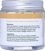 Vista 5 de Tabletas de pasta de dientes – Menta de vainilla Tabletas de pasta de dientes Nano hidroxiapatita masticables Sin flúor l 90 pestañas