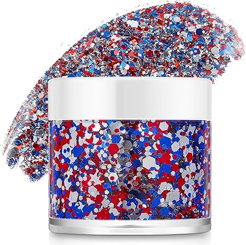 Miniatura 7 de Gel holográfico con purpurina corporal para cuerpo, cara, cabello, maquillaje de labios, purpurina brillante de larga duración, impermeable,