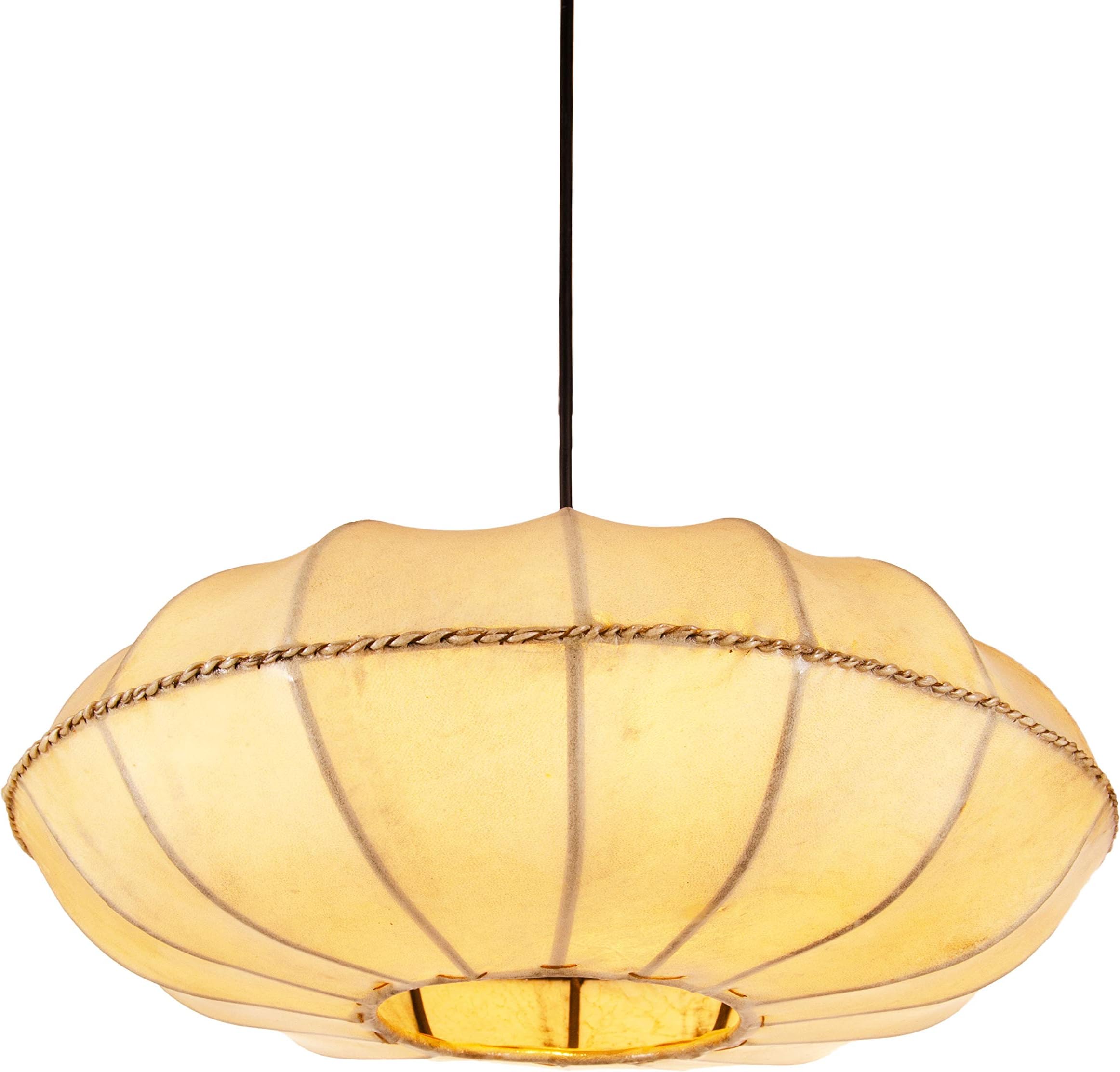 Orientalische Lampe Pendelleuchte Hängeleuchte Chaska Natur 48cm Groß