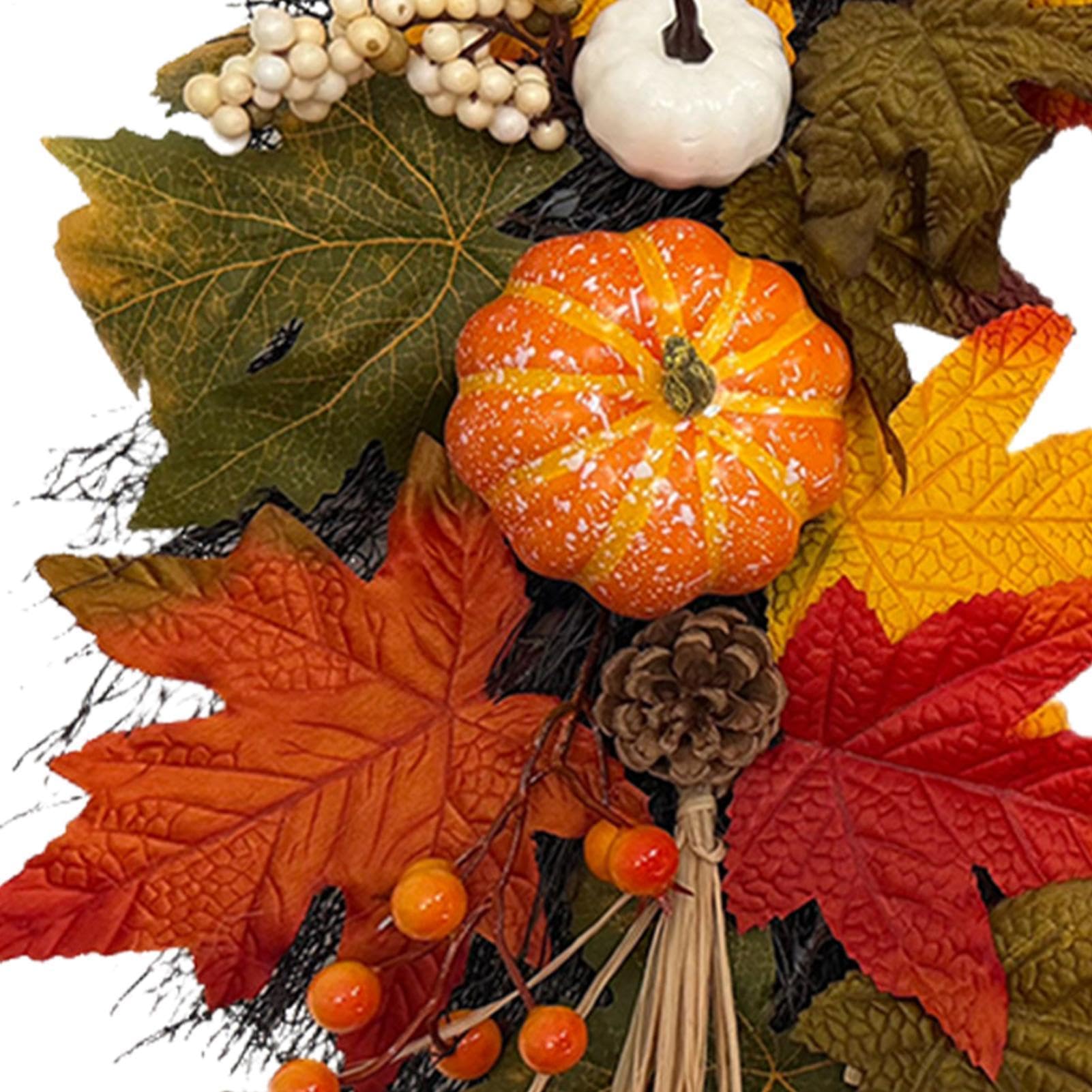 Ghirlanda autunnale per la porta di casa, ghirlanda di decorativa