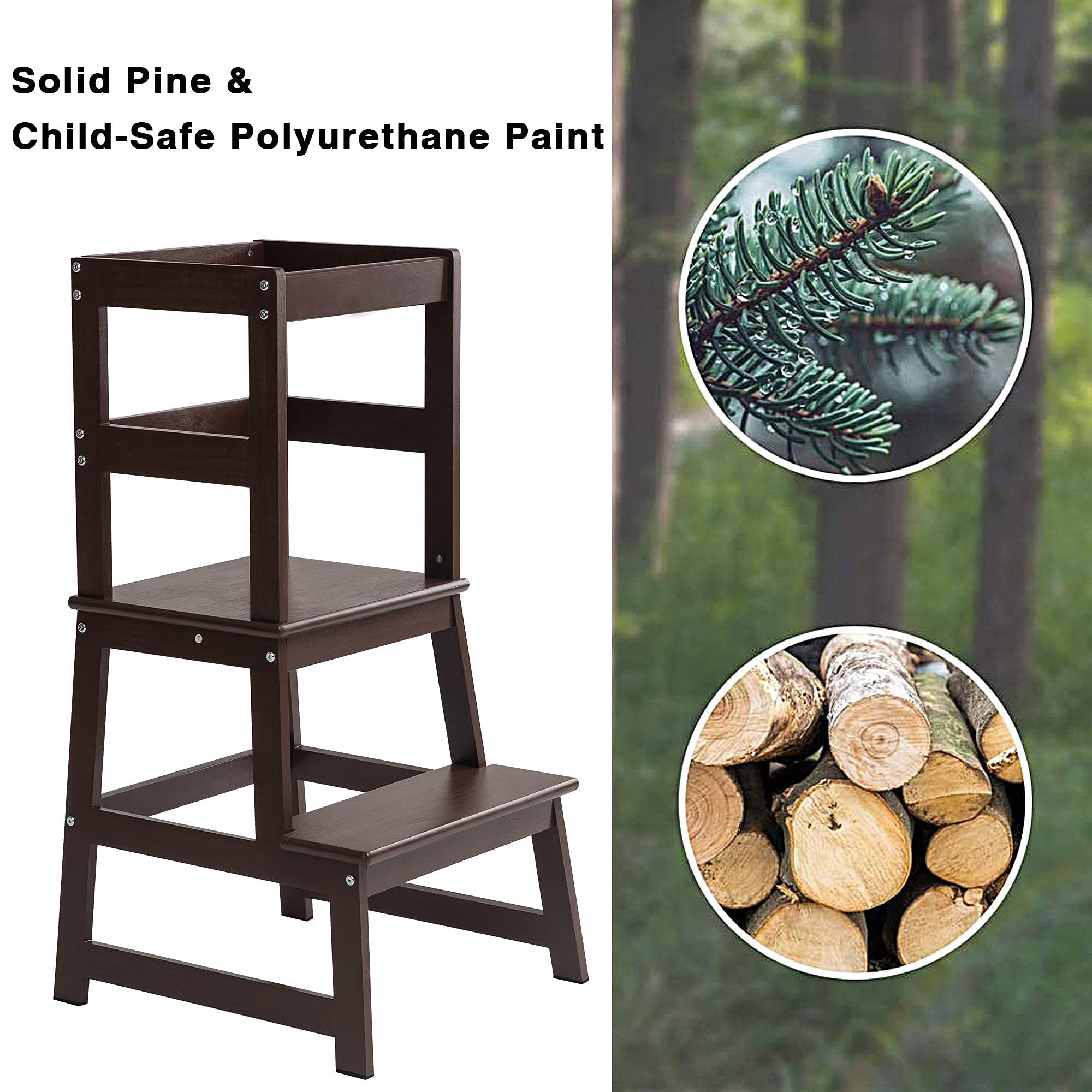 Kitchen Step Stool for Toddlers,Kids Montessori Learning Stool,Baby