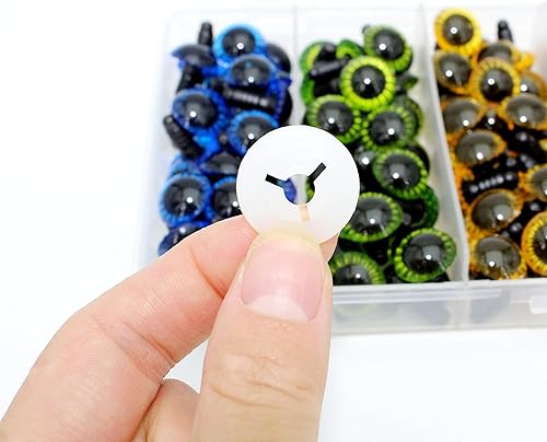 Miniatura 5 de Thalinfayi - 160 ojos de seguridad y arandelas seguras  0.591 in0.59 pulgadas, 4 colores, ojos de seguridad de plástico, ojos de muñeca de