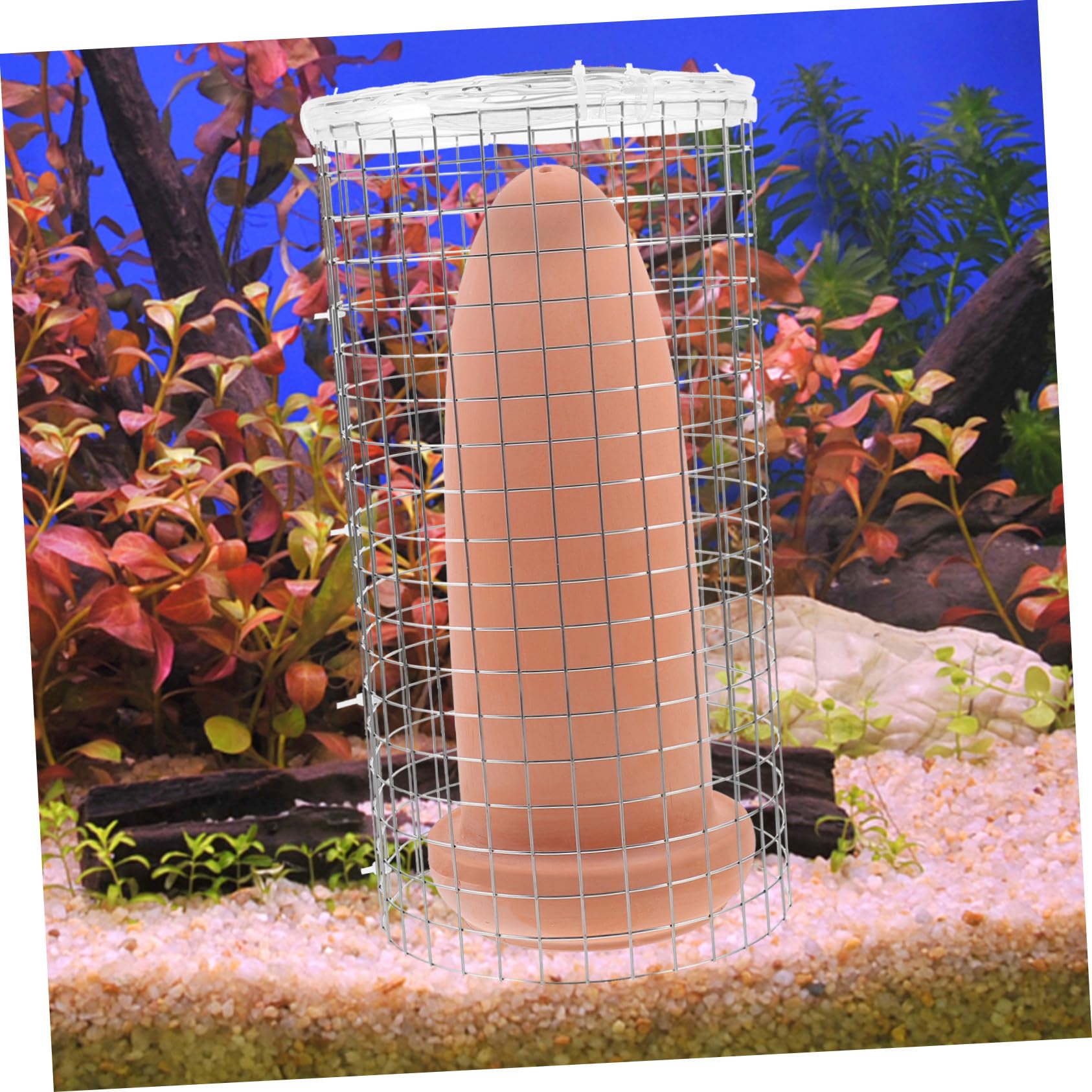 Didiseaon Cono de Cría para Pecera de Arcilla de Cerámica, Cubo de Desove para Peces Ángel y Camarones Adorno para Acuario, Diseño Especial para Reproducción
