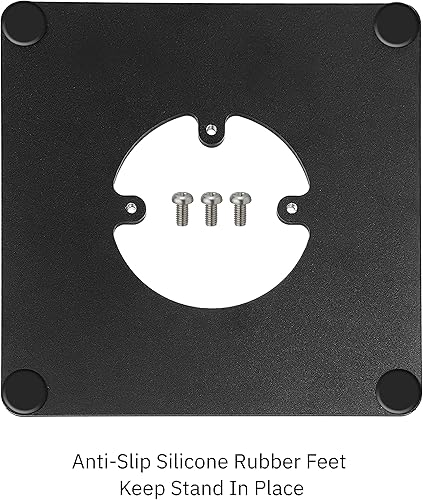 Miniatura 6 de ENS Tailwind Pax S80 - Soporte de terminal compacto de montaje en poste de 3 pulgadas con placa base de movilidad cuadrada independiente, color negro