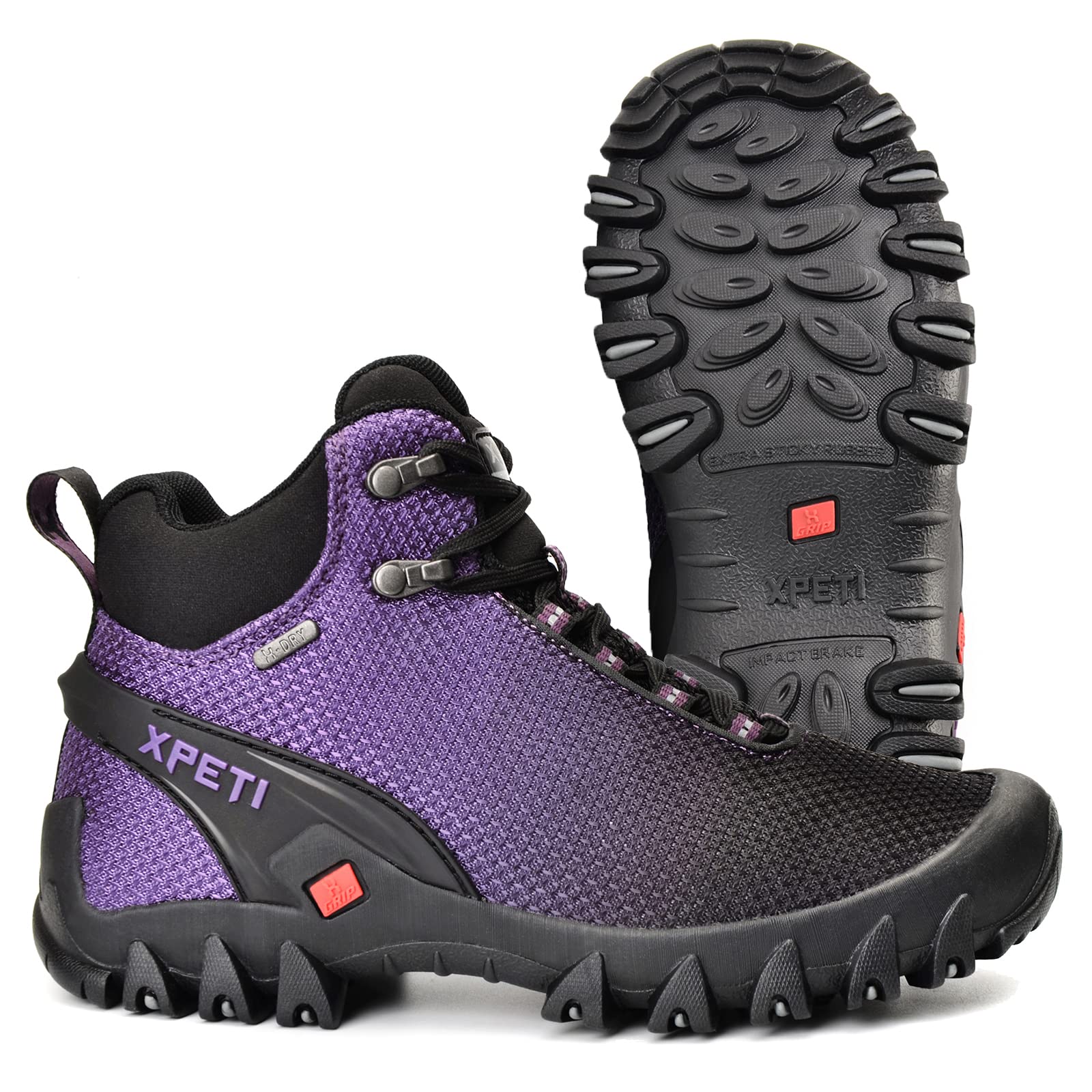 XPETI Women’s Terra Mid Hiking Boots (Gradient Purple)