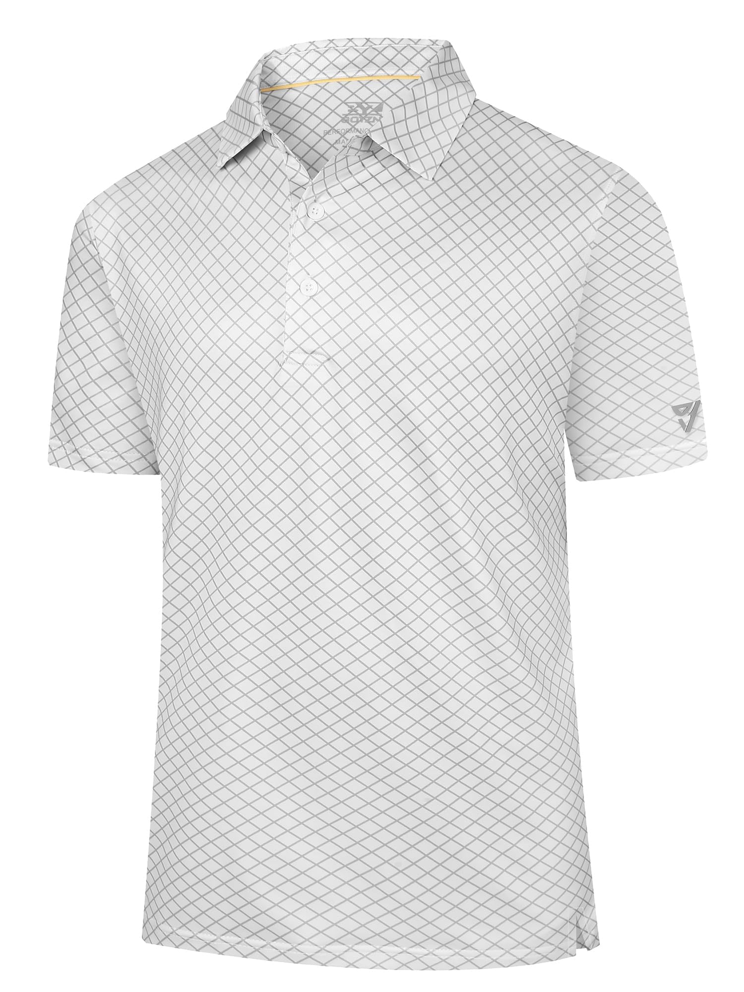 Boyzn Herren Golfshirt - Atmungsaktives & Schnelltrocknendes Poloshirt, Leichtes Einfarbiges/Bedrucktes Oberhemd für Freizeit und Sport