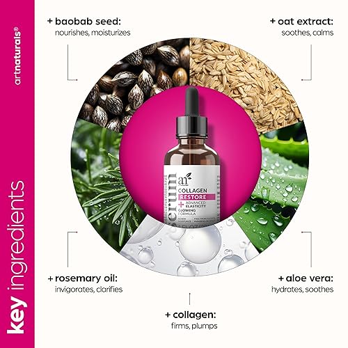 Miniatura 5 de ArtNaturals - Suero de colágeno potenciador para la cara, antienvejecimiento, reduce las arrugas y aumenta el colágeno, cura y repara la piel,