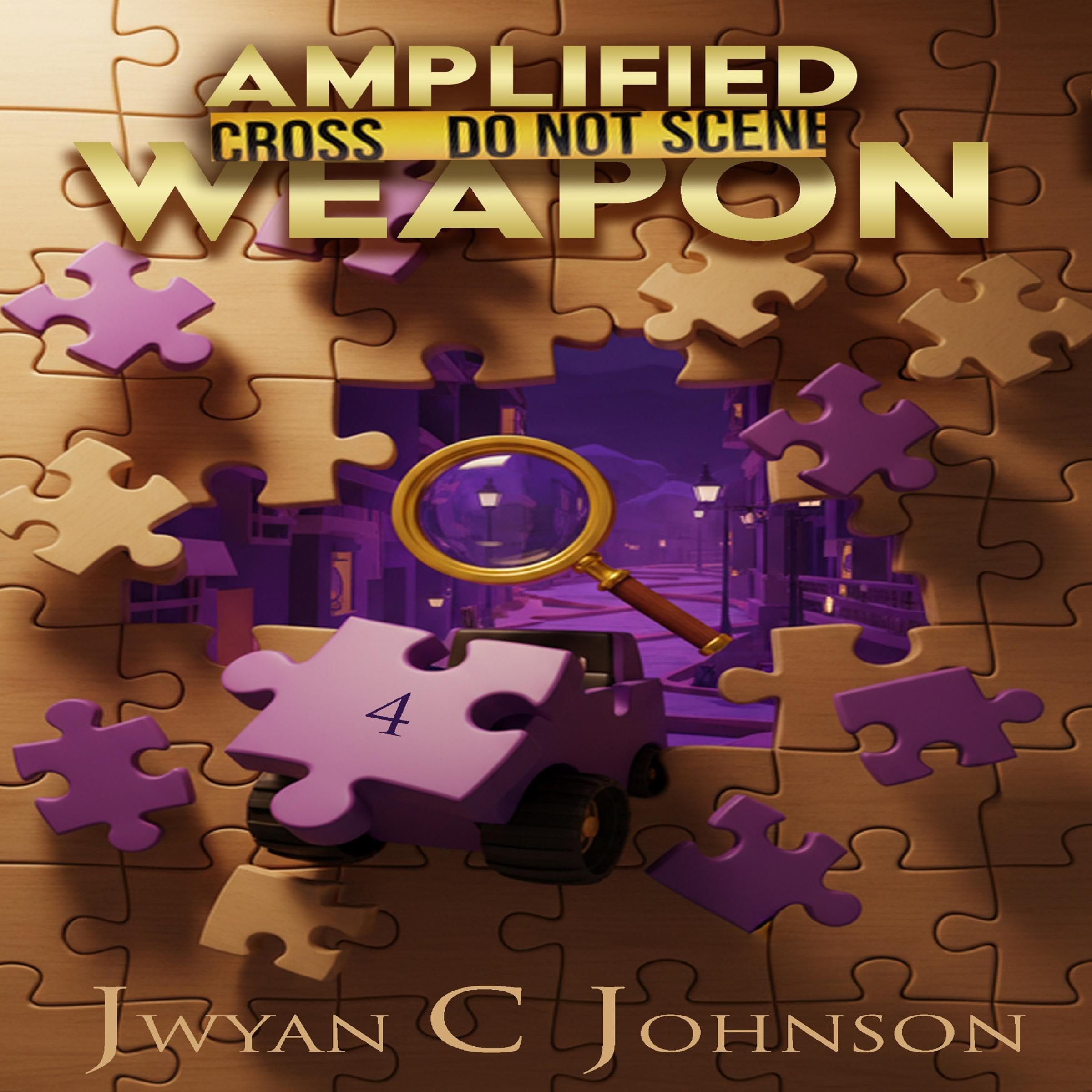 Cover art for Amplified Weapon: A Cozy Mini-Mystery