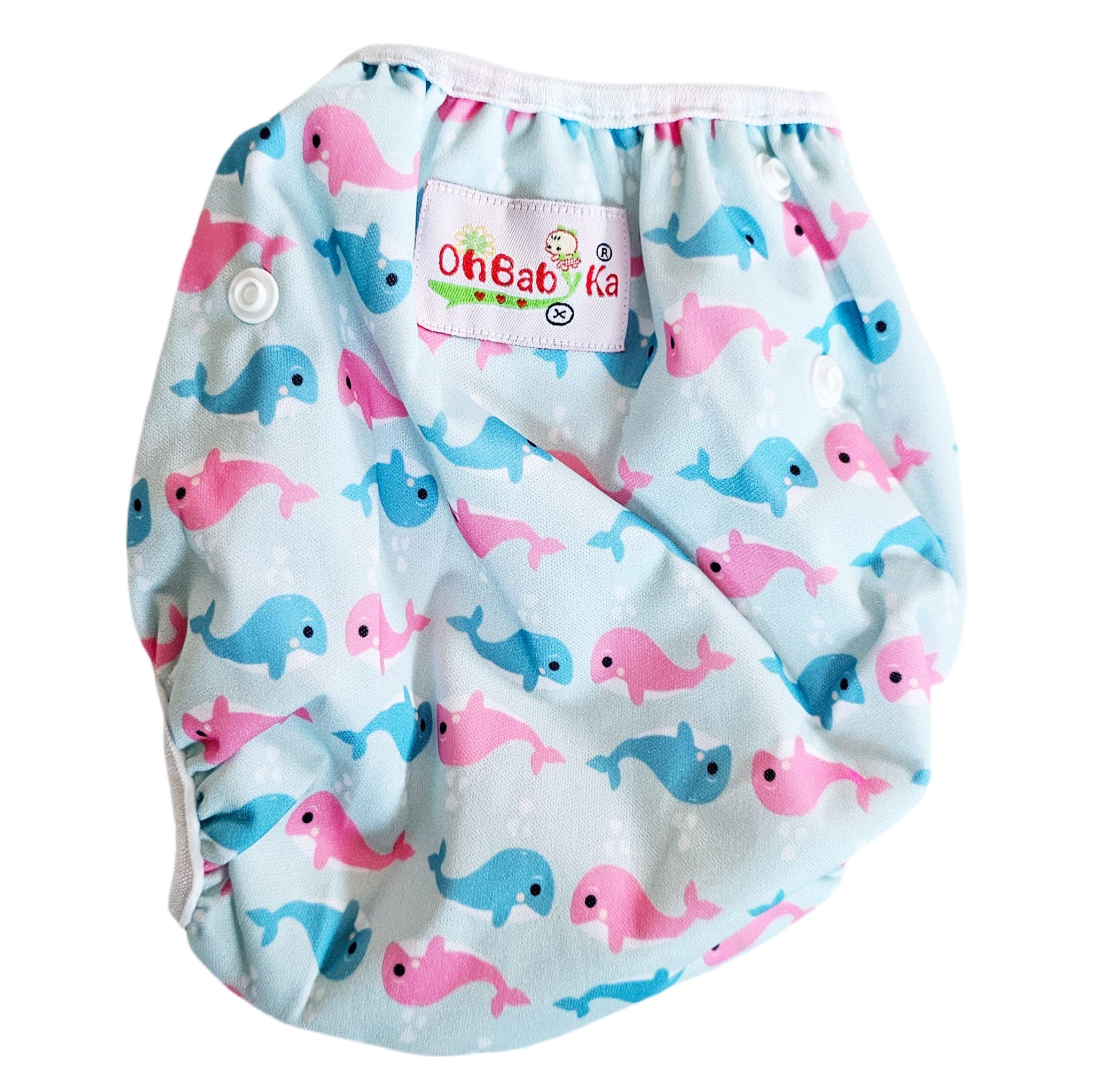 Pañales Reutilizables para Nadar para Bebés,Lavables,Pañales para Nadar para Bebés para Piscina o Playa. TetebyNoa (1 pañal de Ballenas)