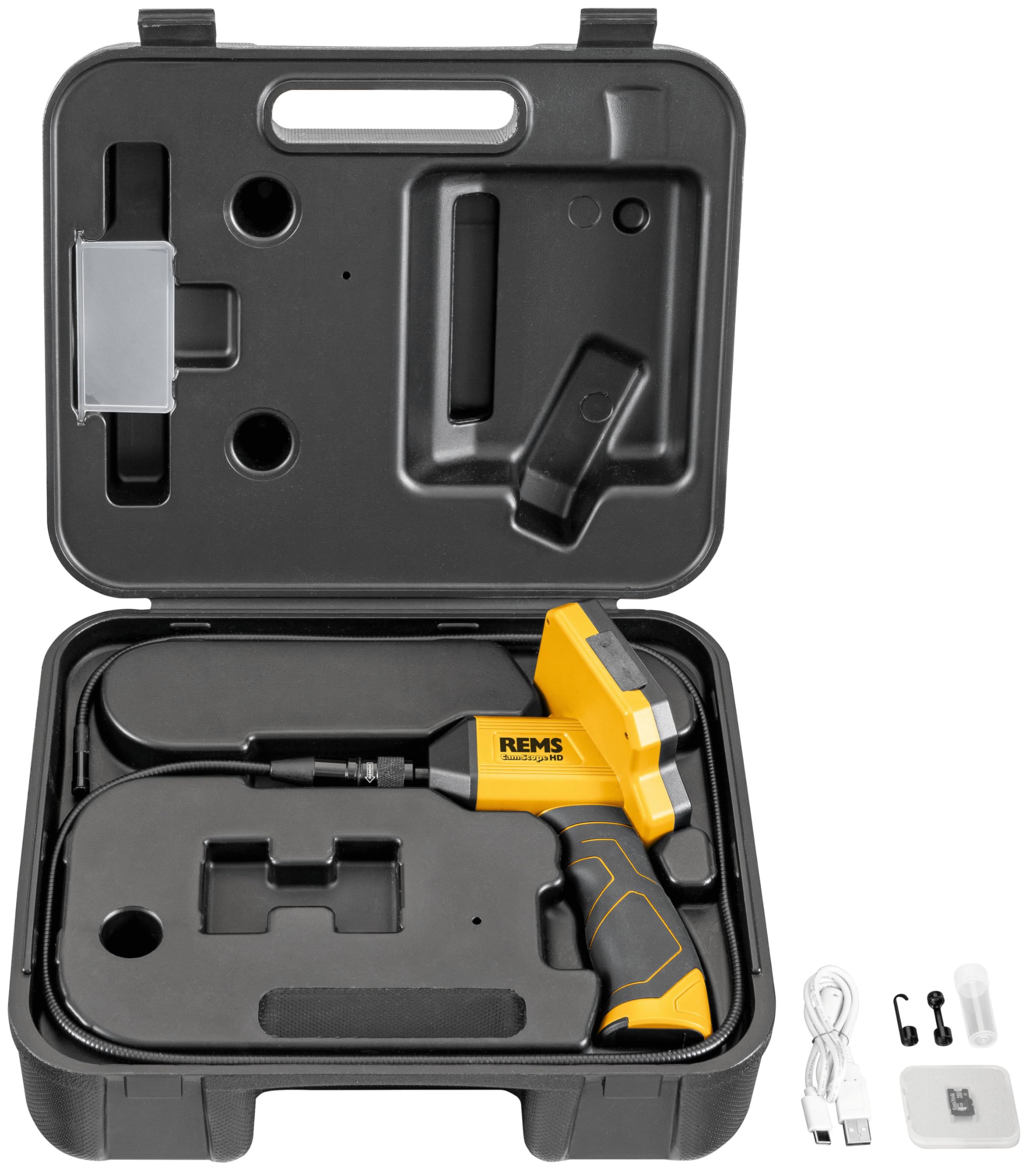Rems Camscope HD Set (endoscopio per fotocamera, adatto per punti difficili da raggiungere, ad esempio cavità, tubi, ecc.) 175400 R4
