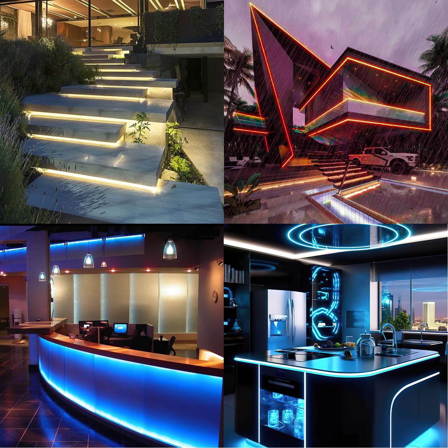 Angdarun LED Profil 12 mm 10 Pack x 1M, für Led Streifen kanal U Form Aluminium Profil mit Abdeckung, mit Milchige Weiß Led Strip Abdeckung Montageclips und Eckverbindern