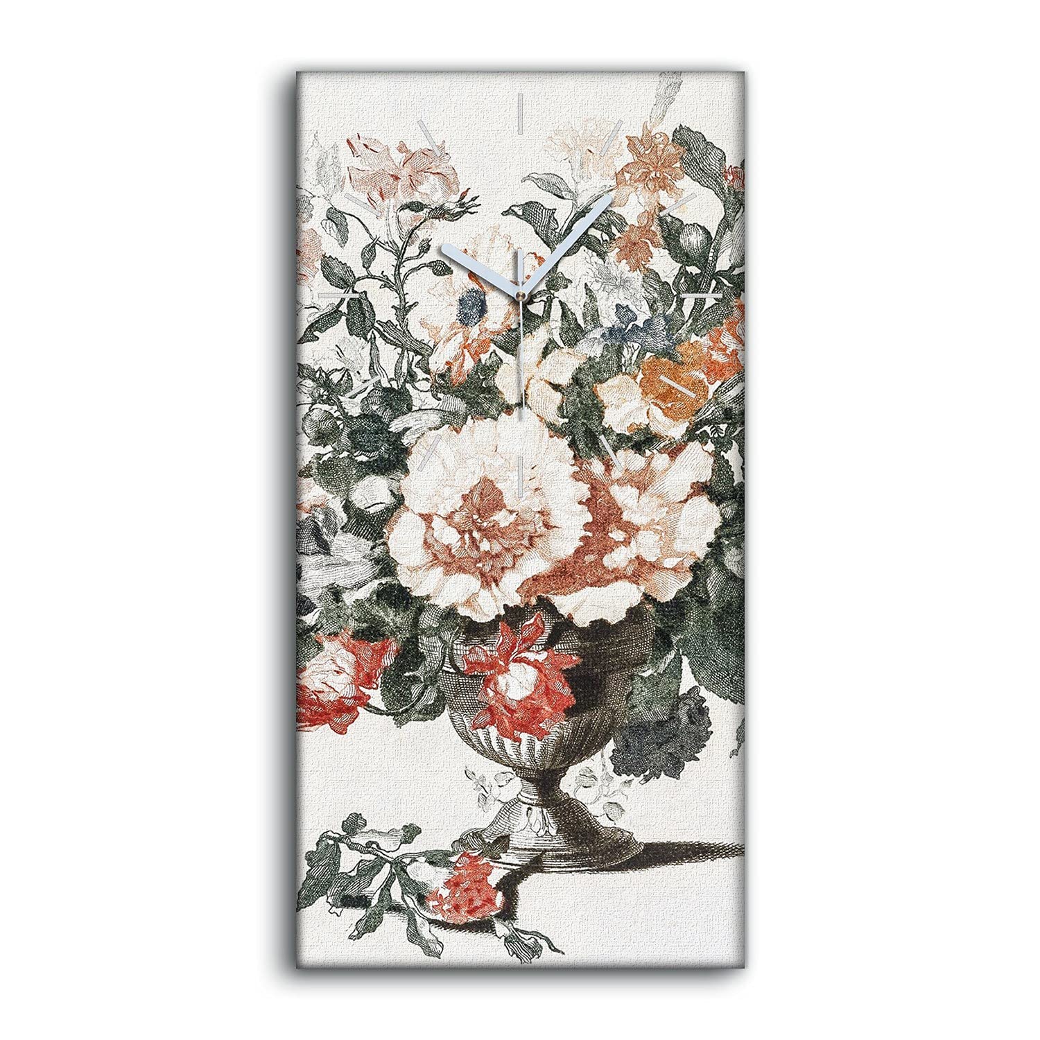 Horloge sur Toile de 30x60cm Silencieuse pour Décorer Votre Chambre et Salon