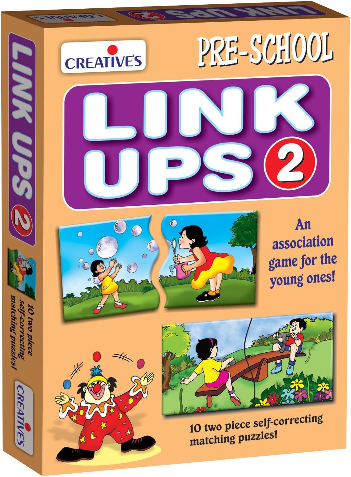 Creative'sLink Ups -2 | an Association Game for The Pre-Schoolers | Aim is to Identify Pieces of Pictures and Link Them Correctly | Logical Thinking and Problem Solving for Ages 2 & UP