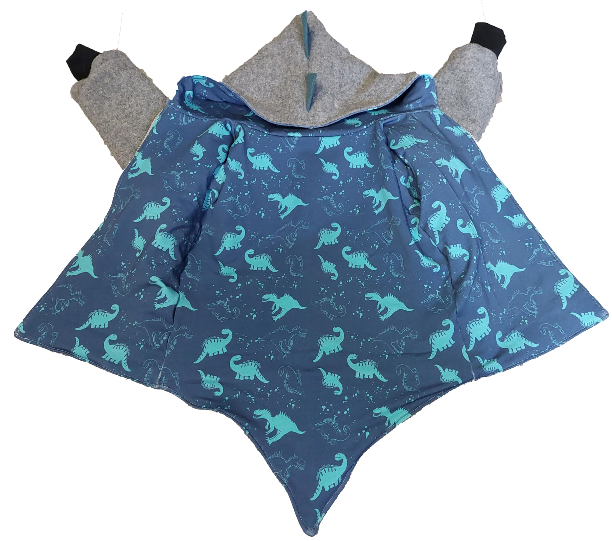 Wollwalkjacke Jacke Dinos Drachenjacke Zipfeljacke Wendejacke Kapuze Baby Kinder Wollwalkjacke