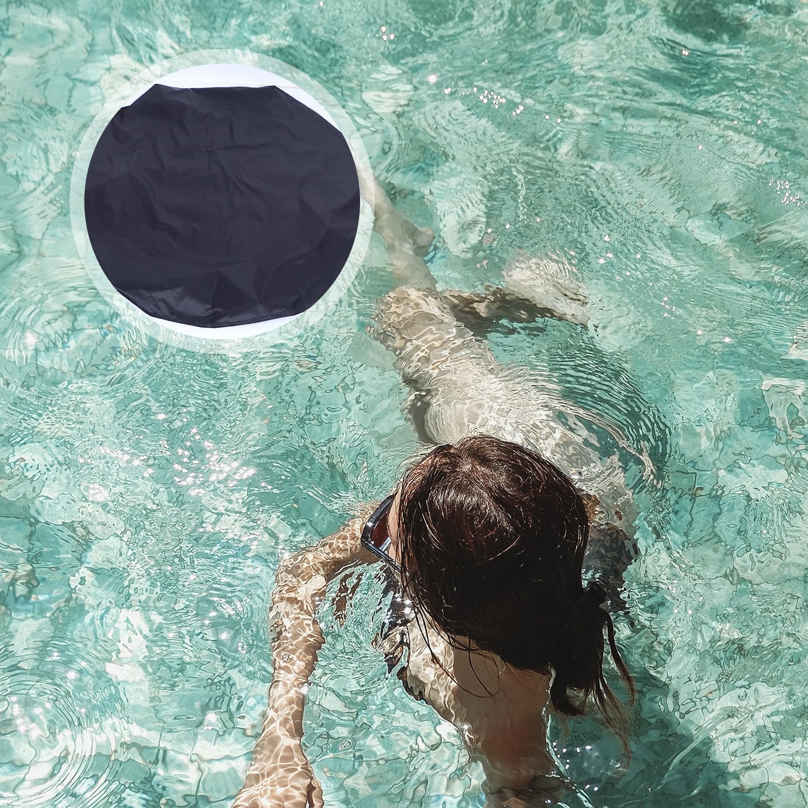 Cubierta para Piscina Redonda de Tela Oxford Almacenamiento Conveniente Protector para Bañeras y Piscinas al Aire Libre