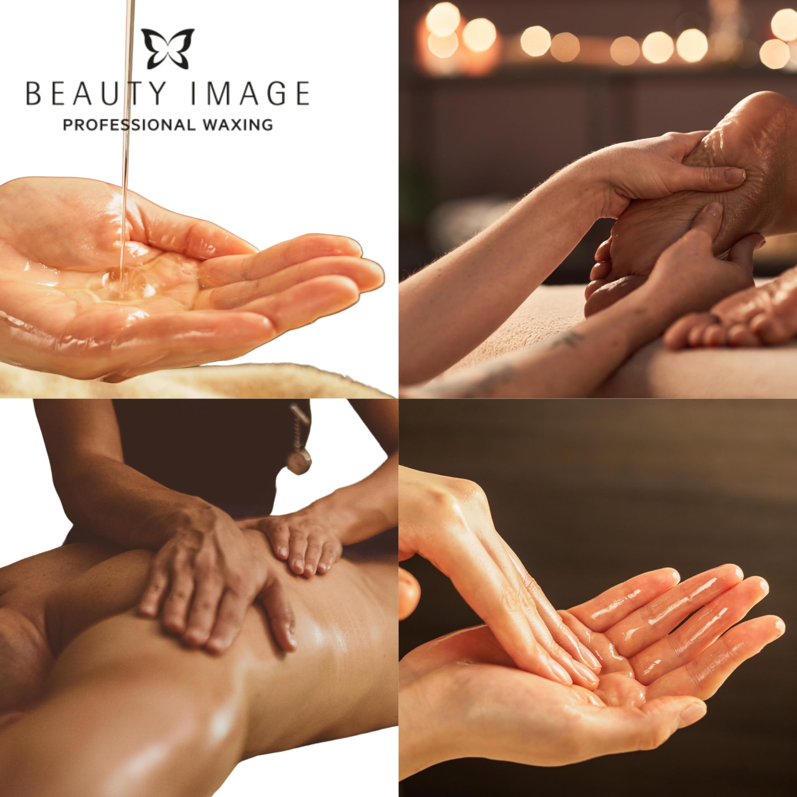 BEAUTY IMAGE Vela de Masaje - Color Dorado Brillante Glamour - Con Aceite de Argán. De 2 a 3 Masajes de Cuerpo Entero. Aceite Caliente para Masaje Profesional. Calidad Hecho en Europa. Masaje Sensual.