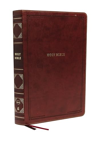 NKJV Holy Bible, Super Giant Print Reference Bible, Brown Leathersoft, 43,000 Cross references, Red Letter, Comfort Print: New King James Version - Imitation Leather