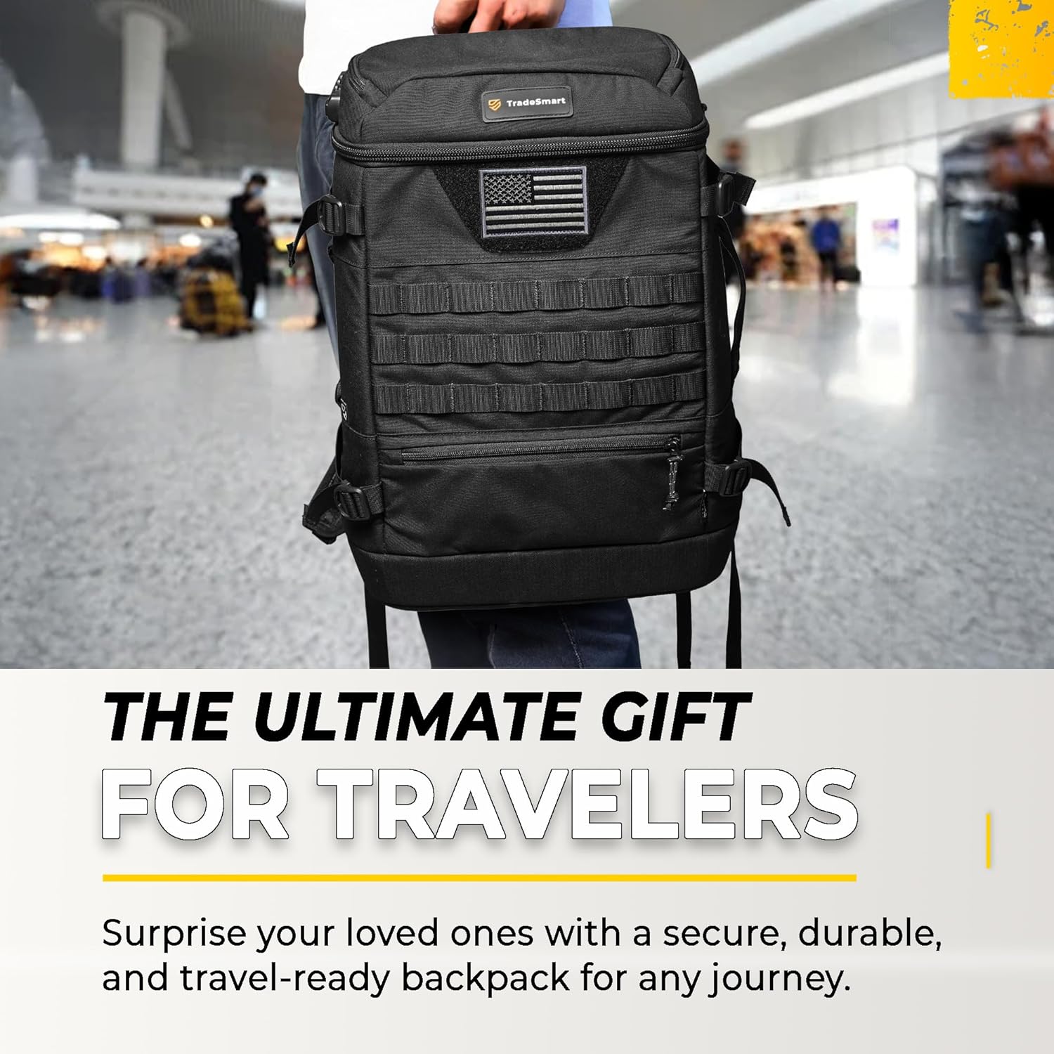 TradeSmart Tactical Carry On Backpack – Max Airline Size, 3 TSA Locks, Laptop Compartment & Cordura Fabric - Image 9