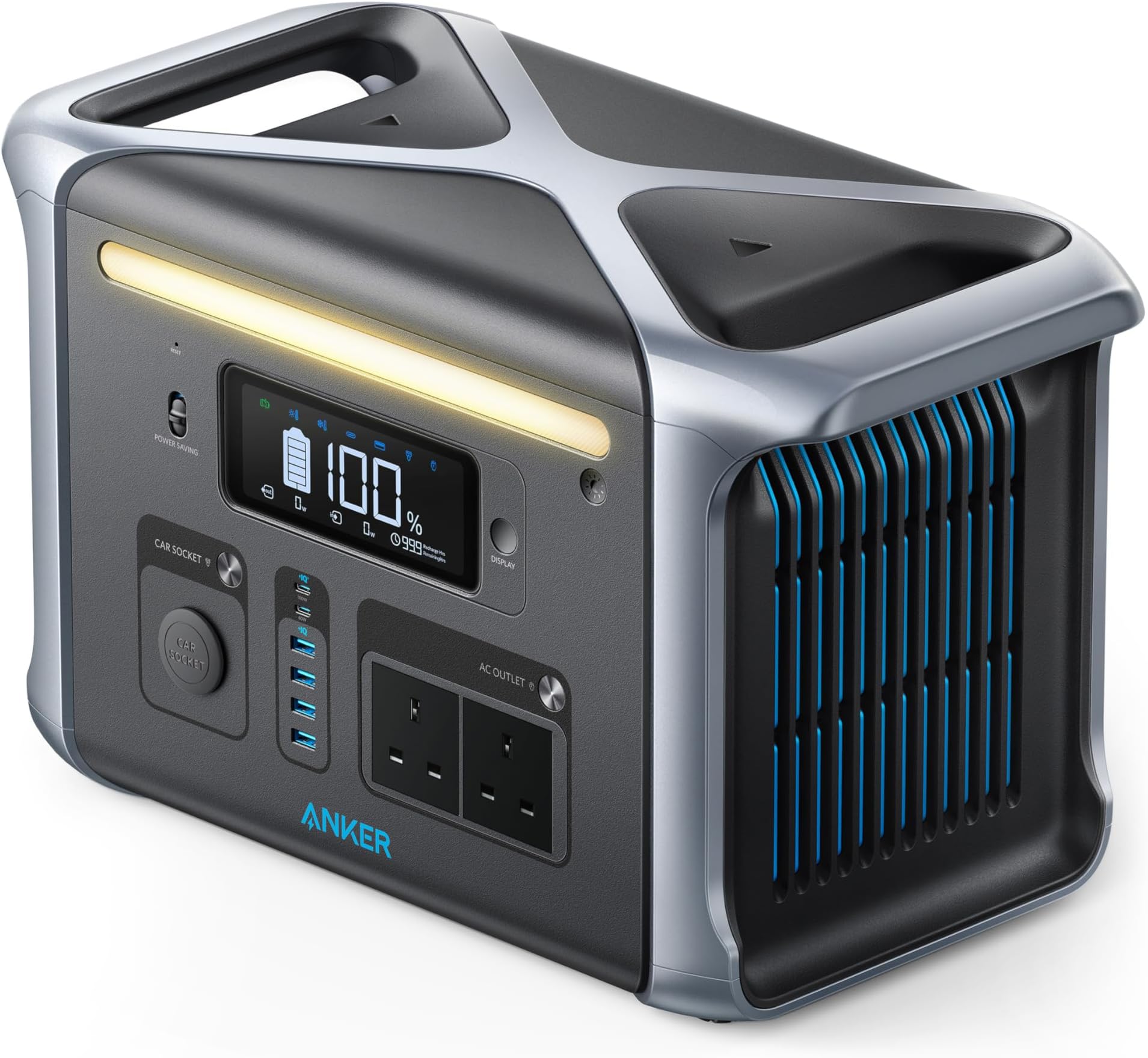 Anker SOLIX F1200 Portable Power Station, PowerHouse 757, 1500W Solar Generator, 1229Wh Battery Generators for Home Use, LiFePO4 Power Station for Outdoor Camping, and RVs (Solar Panel Optional)