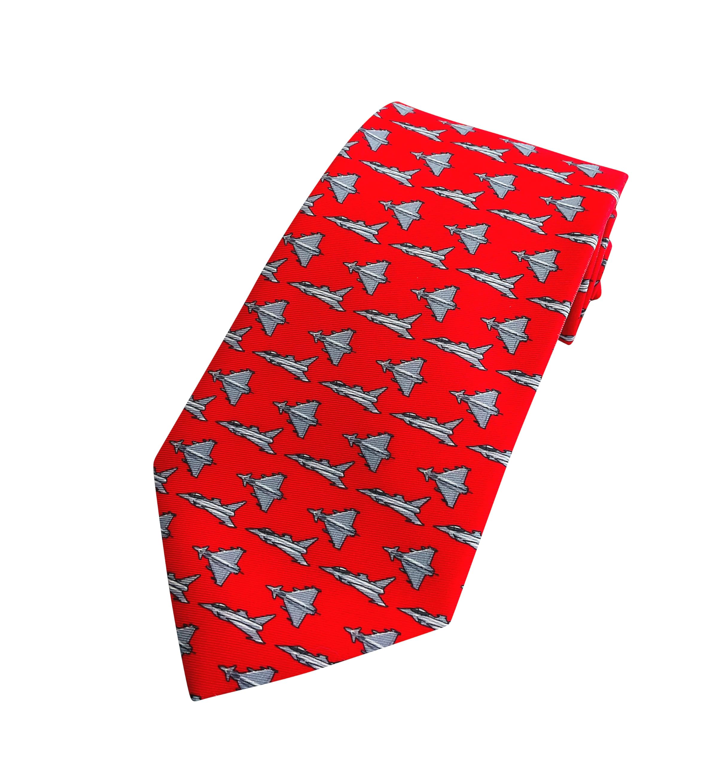 THE TIE STUDIO - Eurofighter Typhoon  Aircraft Necktie on Blue