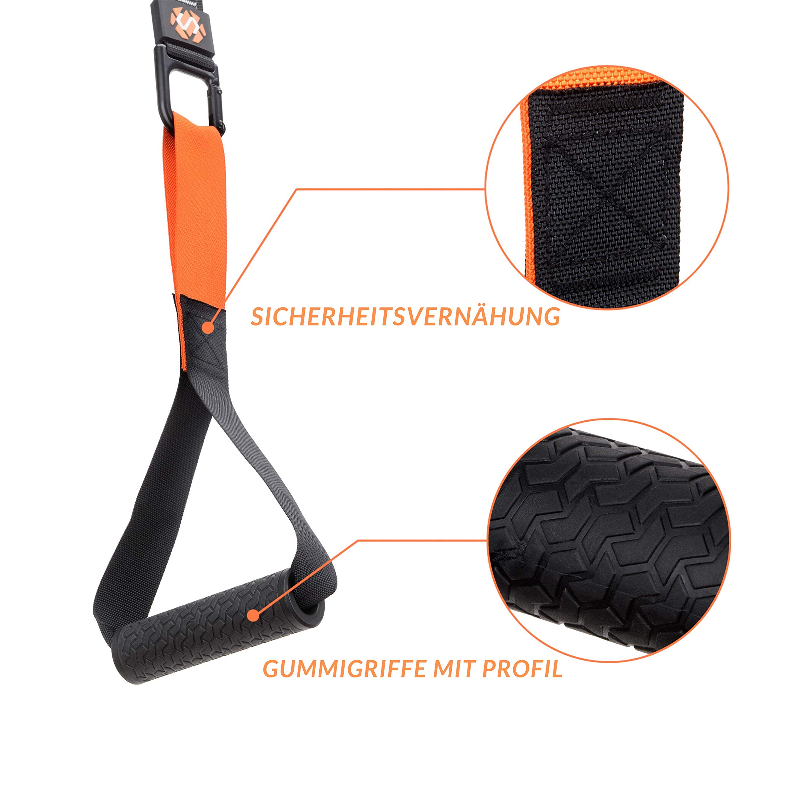 Septagon Sports® Premium Sling Trainer Set V.2024 Suspension Trainer mit Handtuch, Rucksackbeutel und Trainingsbuch - Schlingentrainer für Functional Training mit Türanker Qualitätszertifikat