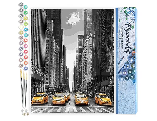 Figured'Art Pintar por Numeros Adultos Las Calles De Nueva York