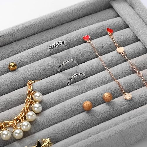 Miniatura 3 de MTLEE Juego de 12 soportes para joyas, incluyendo soporte de exhibición de pulsera con barra en T, soporte de exhibición de collares, caballetes de