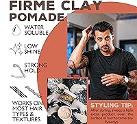 Vista 5 de Suavecito Pomade - Arcilla firme de 4 onzas, 1 paquete, fijación fuerte para hombres, pomada mate de bajo brillo para peinados de textura natural