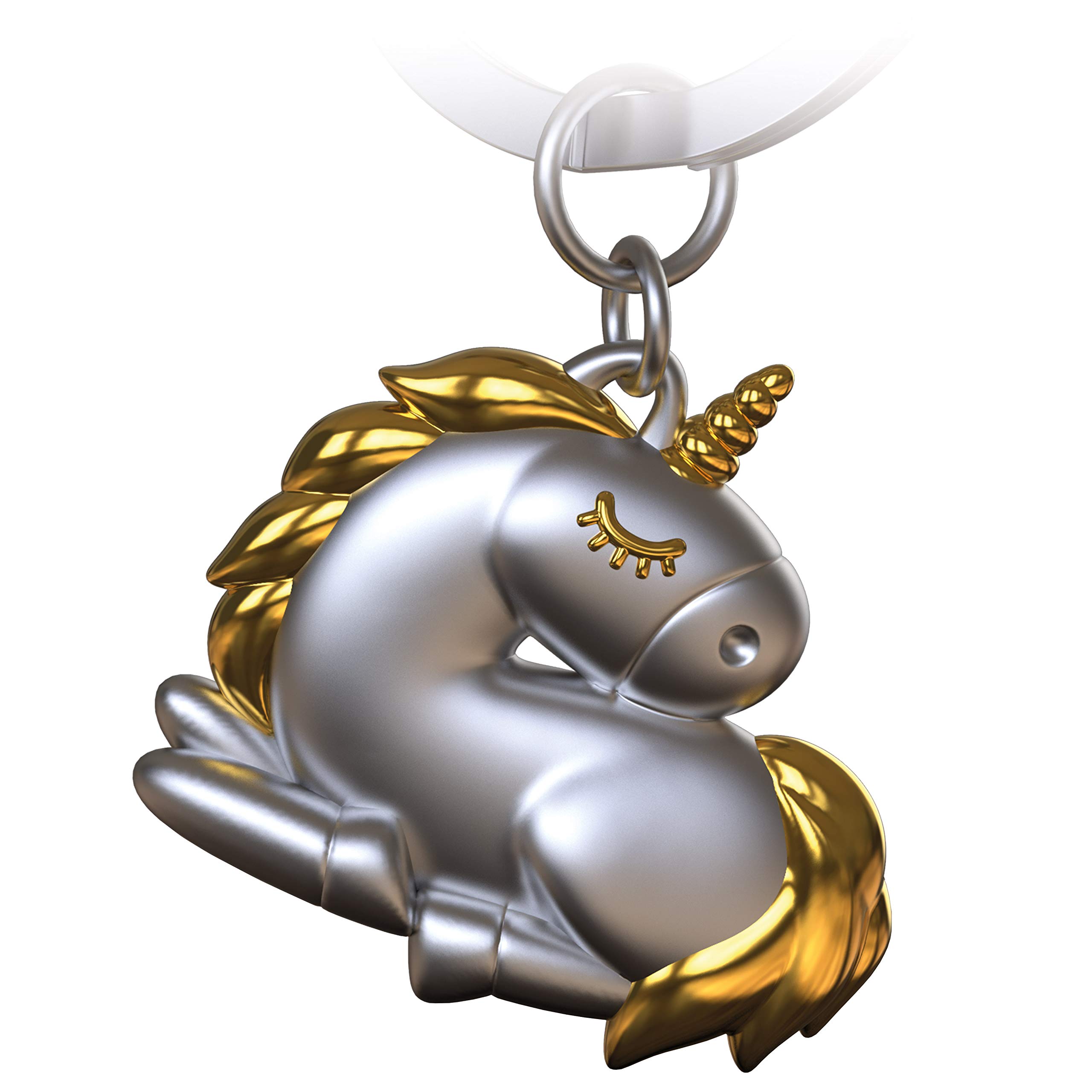 FABACH Unicorn Keyring Sleepy - Sleeping Unicorn Lucky Charm for Women - Unicorn Pendant as a Gift for Best Friend, Partner, gold (Gold) - FB_SLEEPY_GOSI