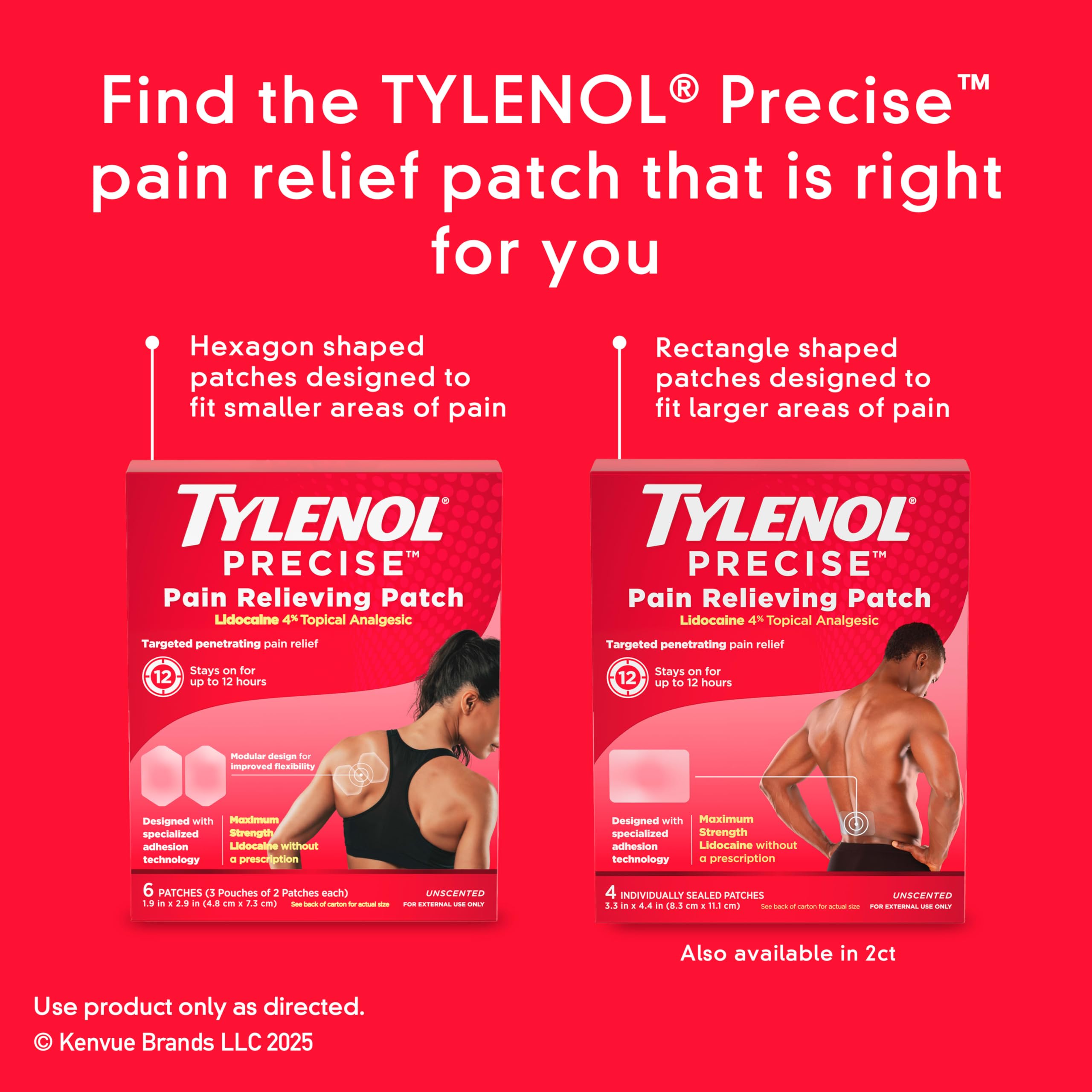 Tylenol Precise Pain Relieving 4% Lidocaine Patches, 4 ct — Amazon image 8