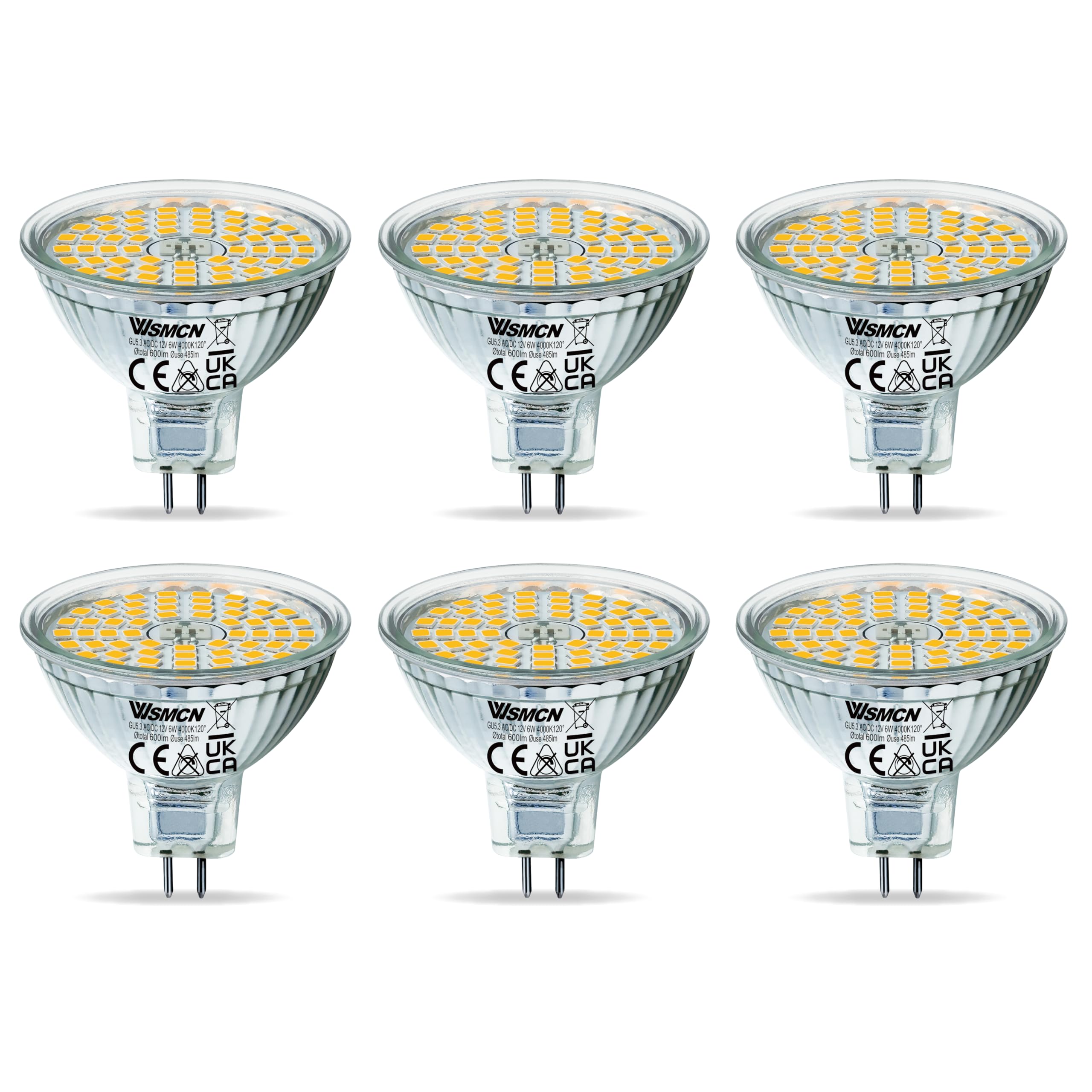 JANDEI - Lampadine LED GU10, 7 W, 650 lumen, 4200 K (luce neutra