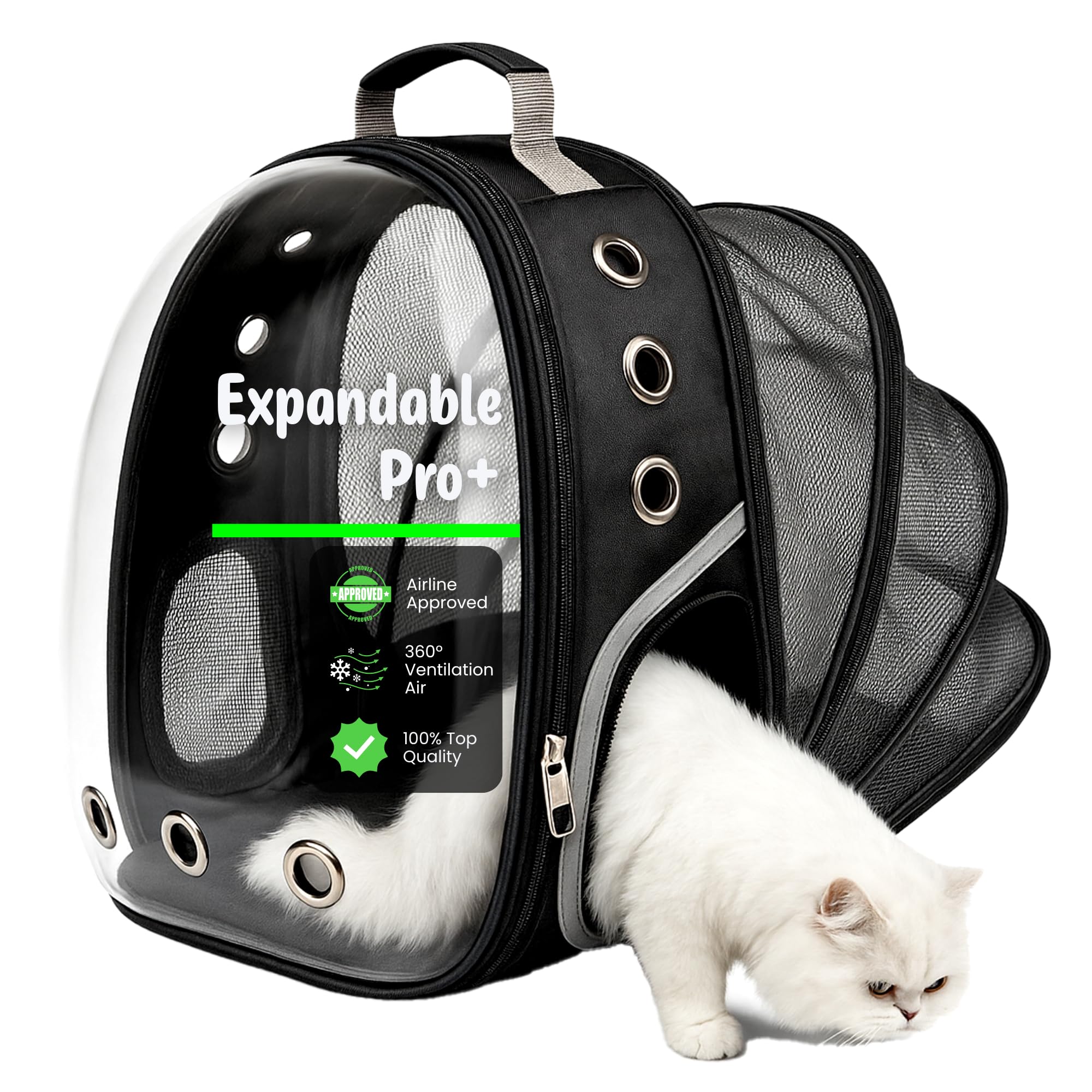 Buraq Expandable Astronaut Bubble Window Pet Carrier Backpack, Breathable Space, Stylish Secure & Ventilated Travel Bag for Cats-image-18