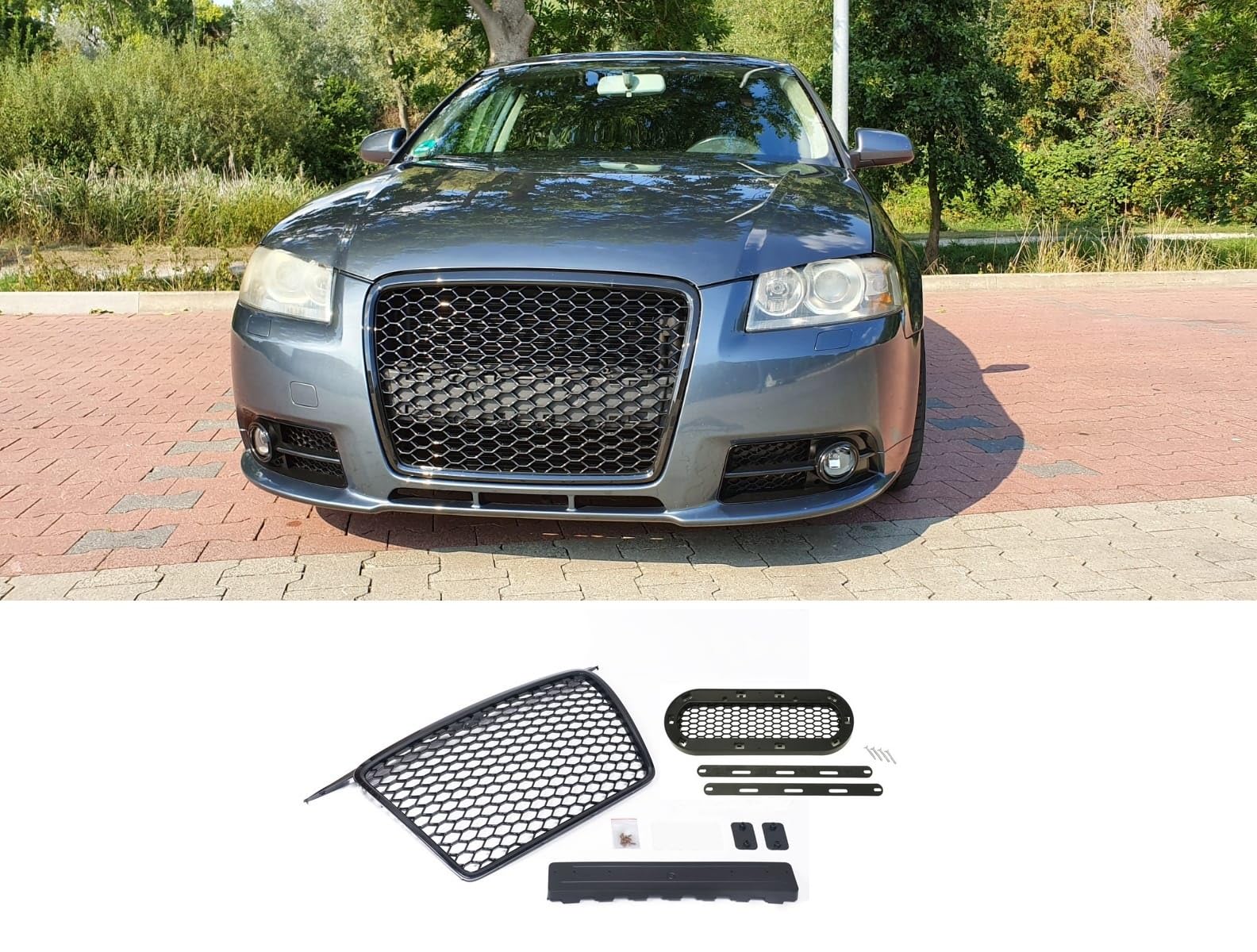 Sport Grill Sport Kühlergrill Matt Schwarz Für BMW 3er G20 G21 2019-2022 | Vor Facelift | Inkl. Parking Assistant Kühlergrill Ersatz Zubehör