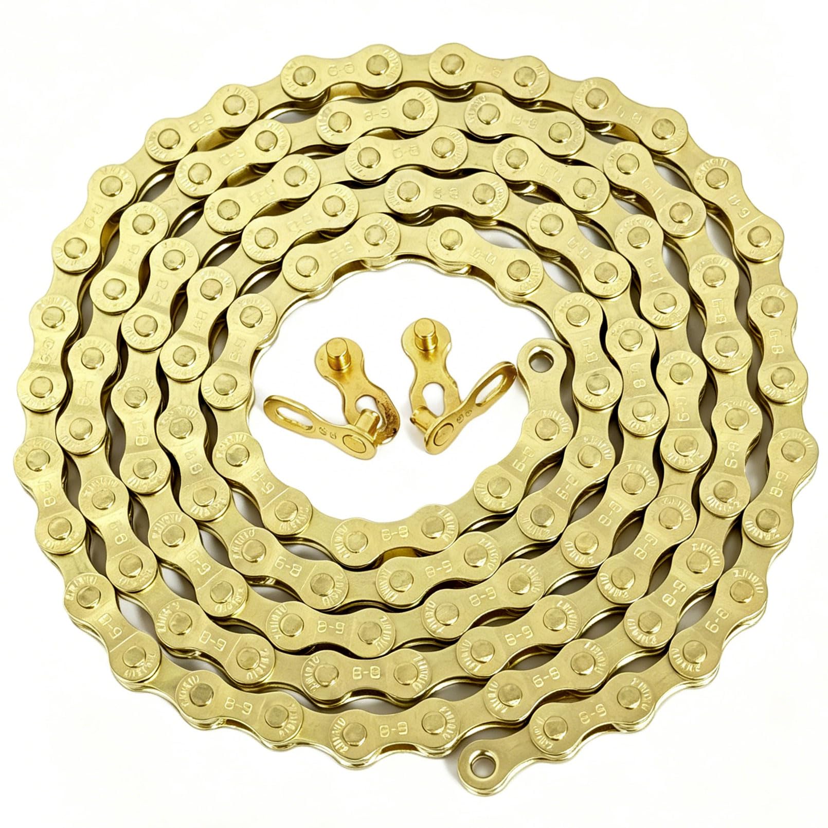 6/7/8 Speed Bike Chain,GoldBike Chain 1/2" x 3/32" 116 Links for Road MTB Racing Cycling