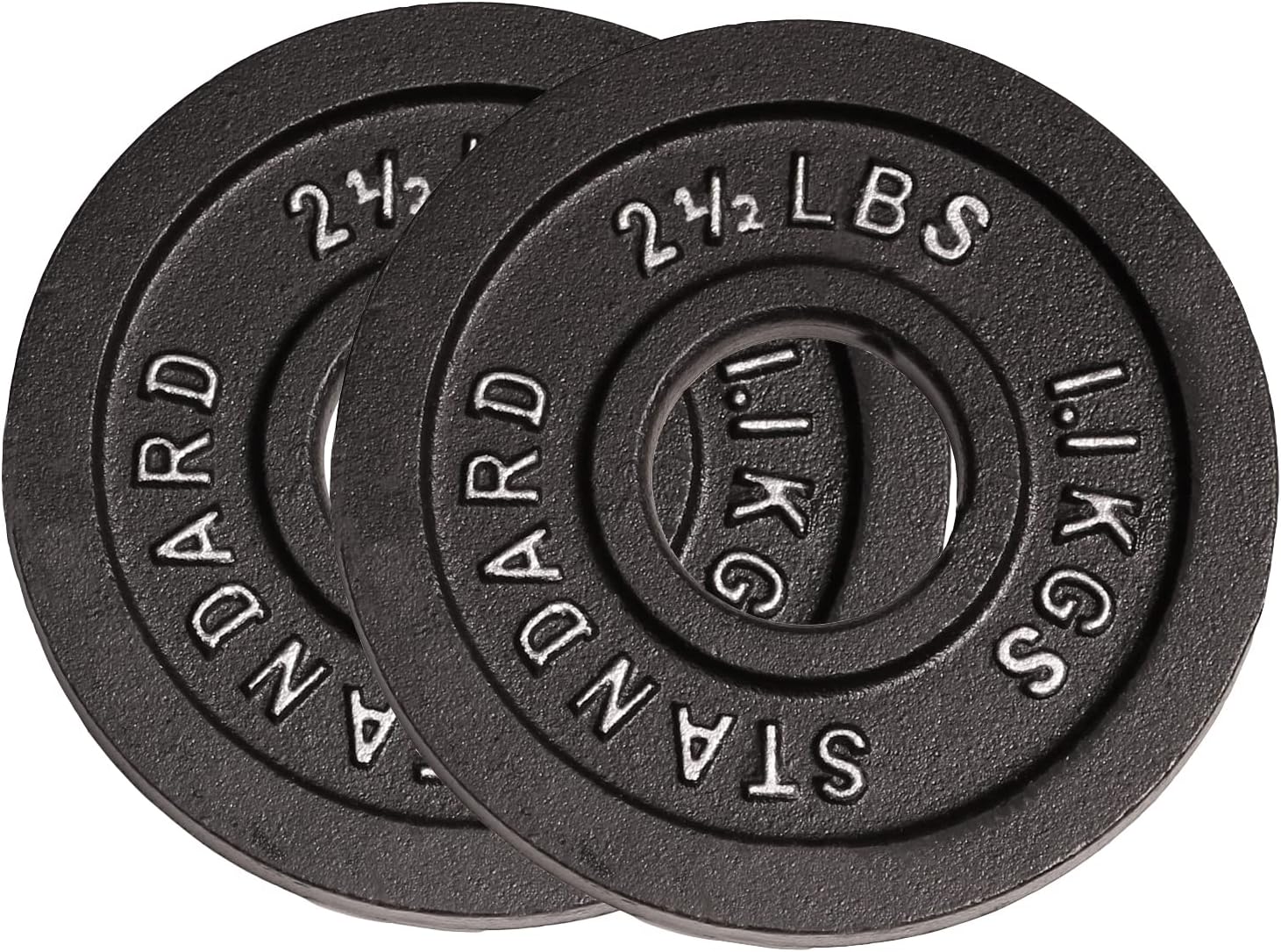 Pair 2-1/2 lb. Cast Iron Olympic Plates by Deltech Fitness