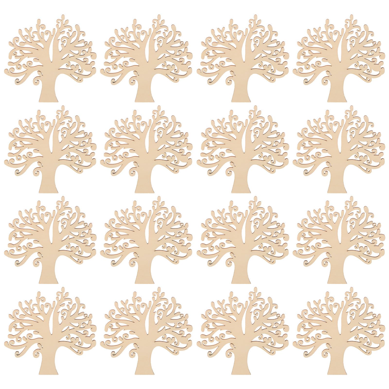 FRCOLOR 150 Pièces Découpes en Bois D'arbre pour Garçon et Filles, Lot