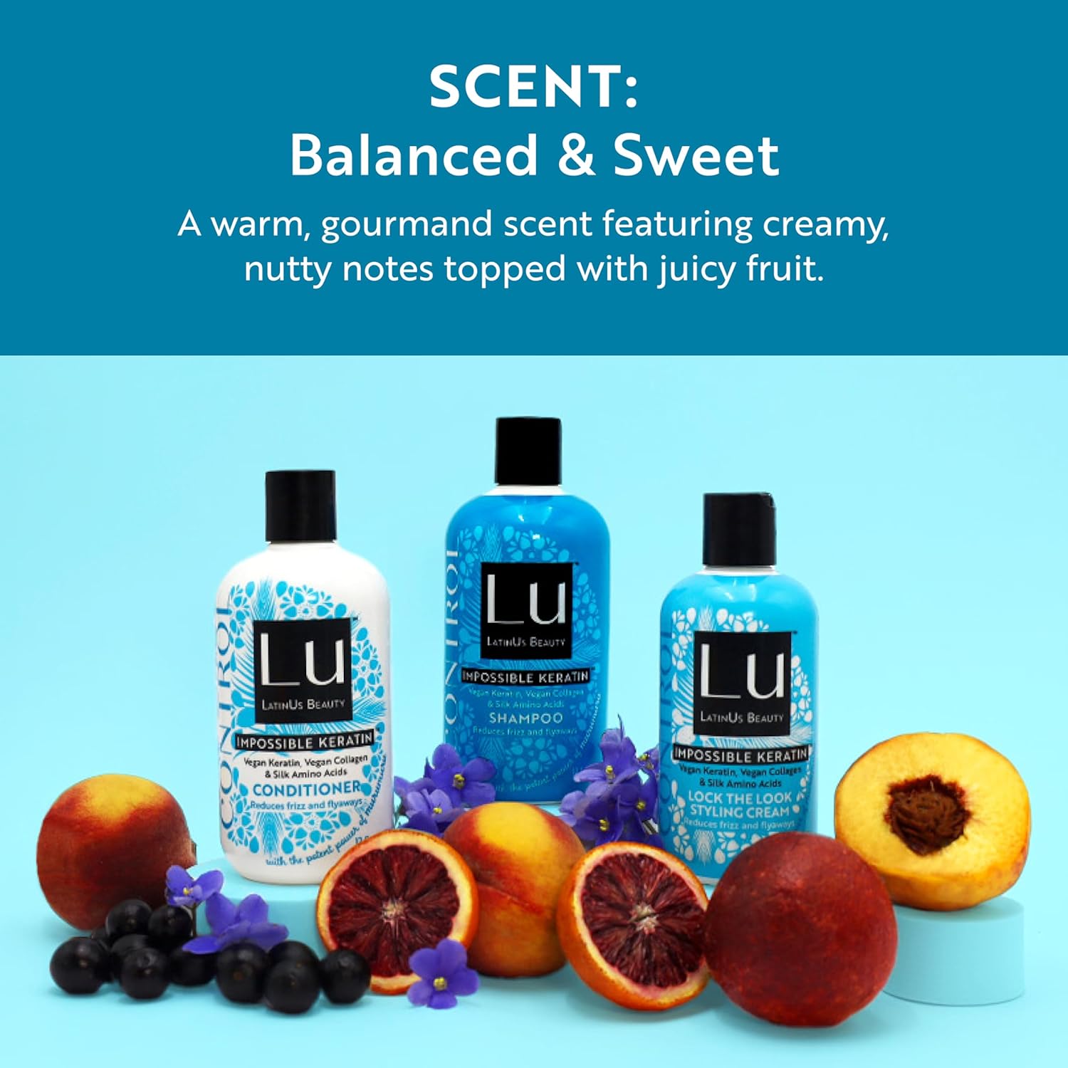 Lu by LatinUs Beauty Control Set Anti-Frizz Tame & Sleek Shampoo and Conditioner Set (24 oz) - Image 8