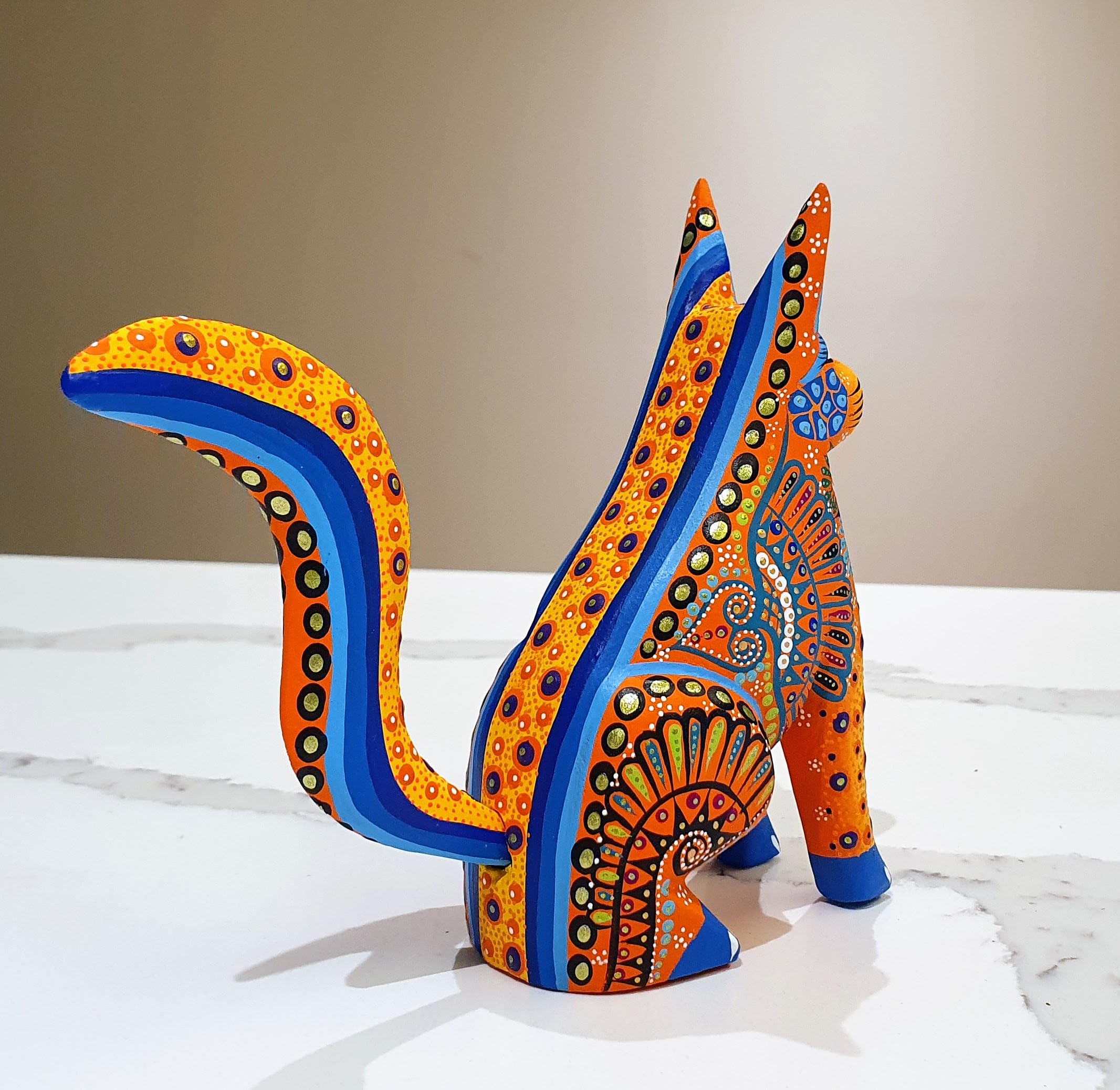 Amazon.com: ALKIMIA INC Mexican Alebrije Standing Dog Wood Carving