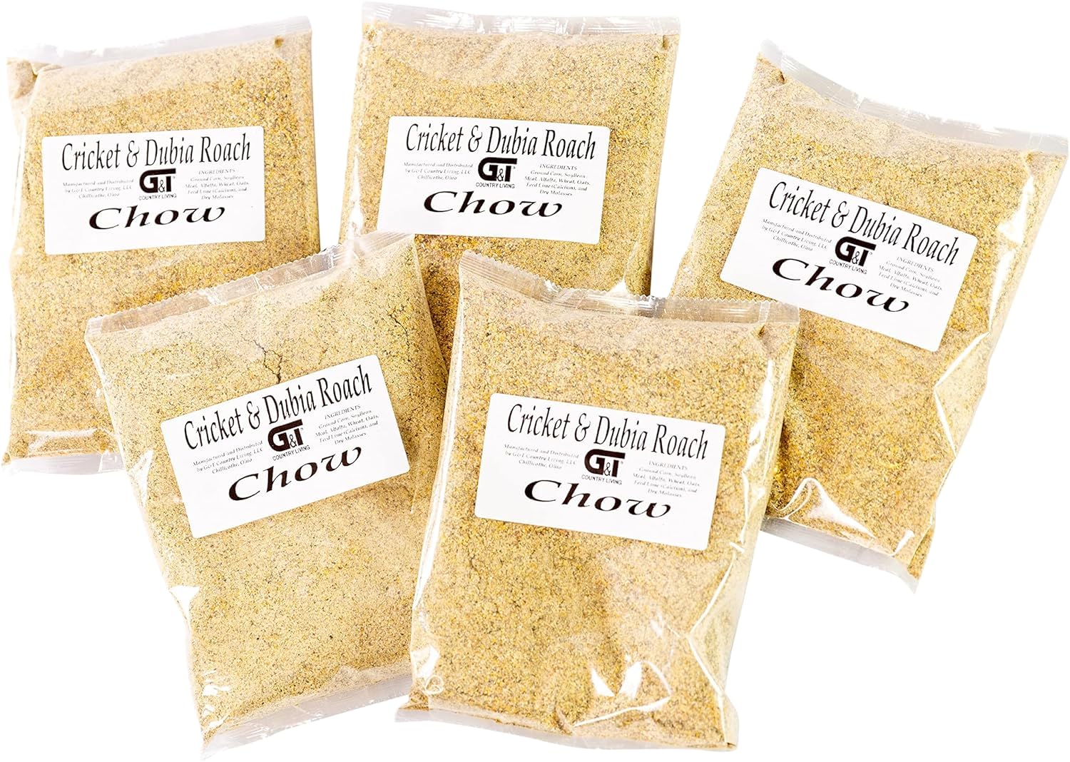 Cricket and Dubia Roach Chow (5 Lbs) - Premium Chow to Raise Your Feeder Crickets and Dubia Roaches