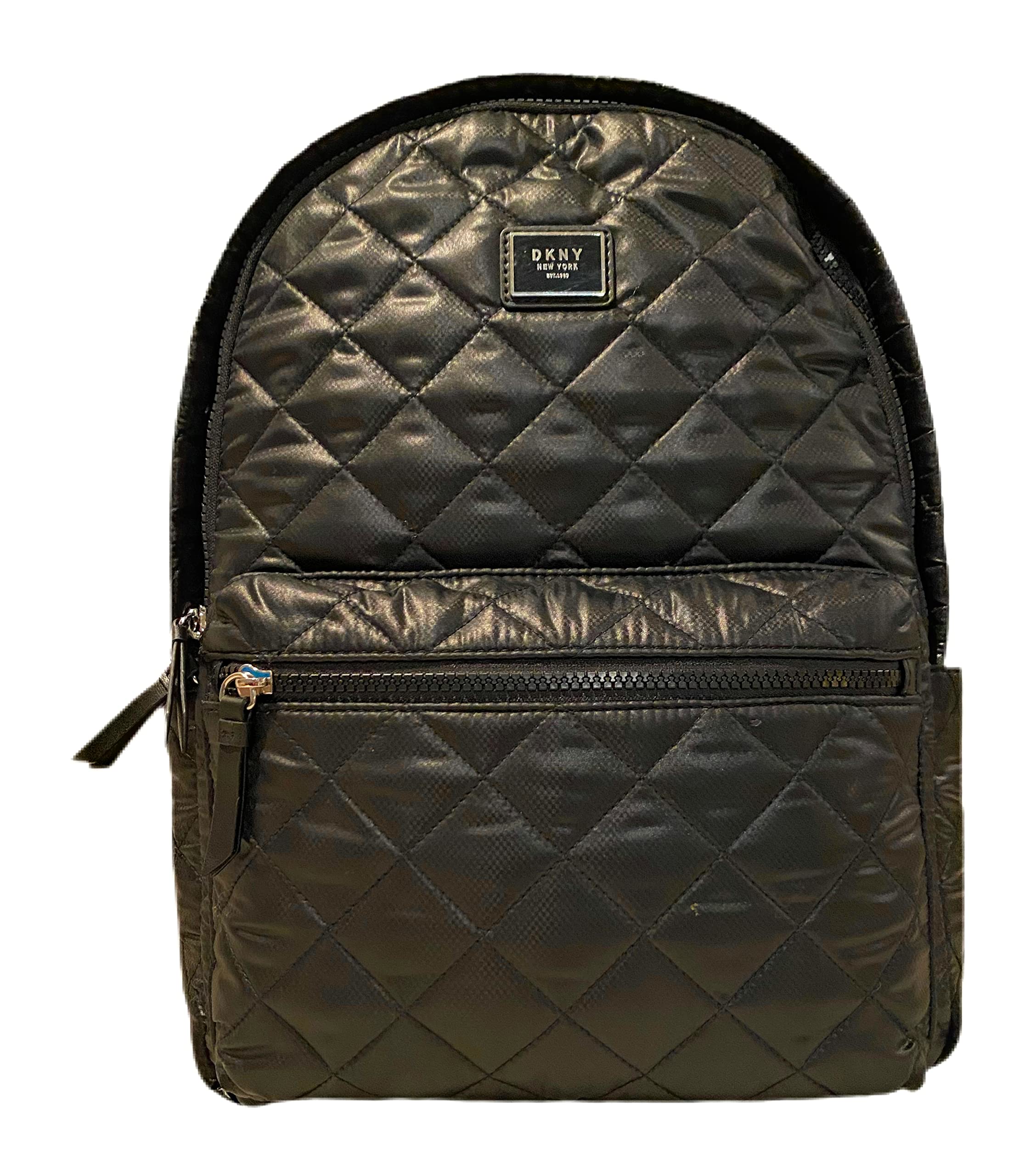 DKNY Maya Quilted Nylon Backpack Black Black One Size