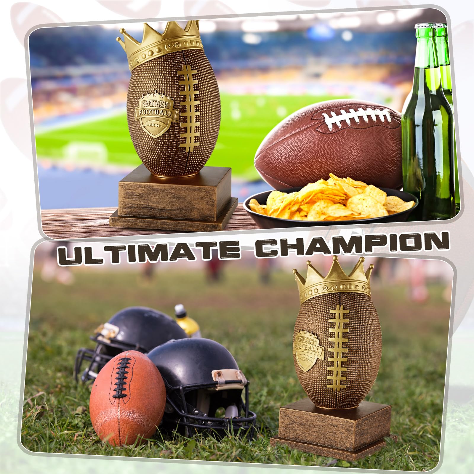 Quelay Trofeo alto campione di calcio King per calcio Sport Trofeo Partecipazione Vincitore Regalo Goalpost Award