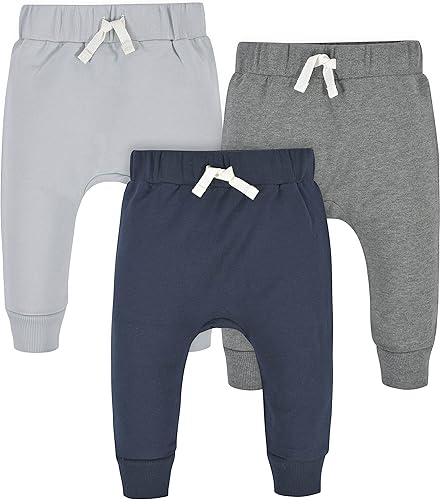 Gerber Paquete de 3 pantalones deportivos para bebés y niños pequeños