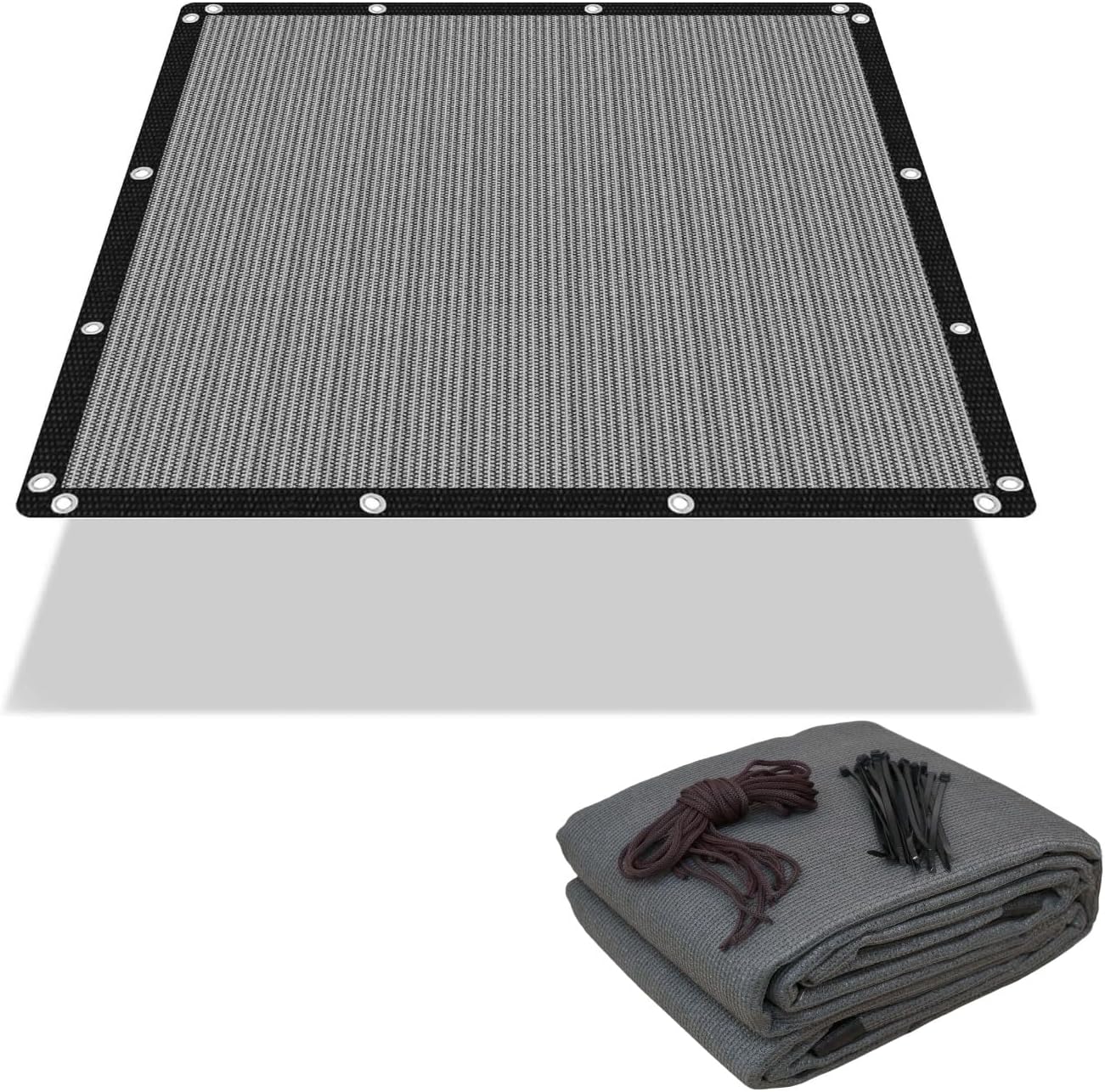 FAIR WIND Shade Cloth 90% Sun Shade Fabric Privacy Screen Shade Cover Patio Canopy with Grommets Shade Net for Garden Outdoor Pergola 8 x 10 FT - Mocha