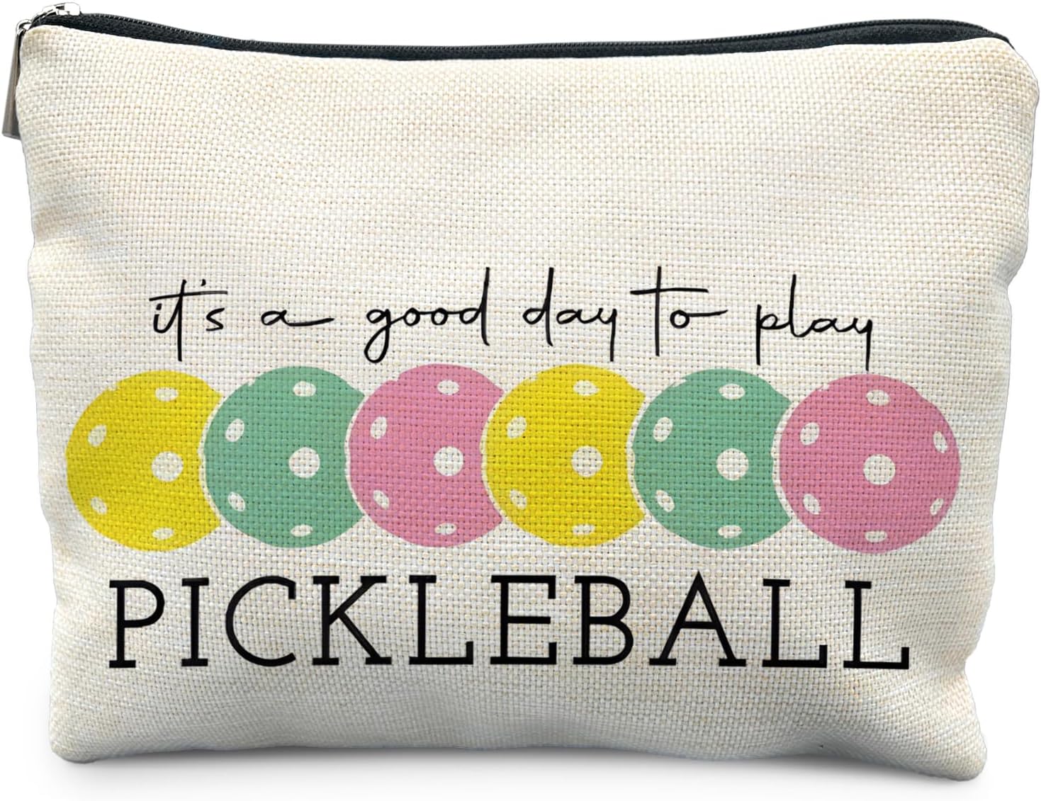 Pickleball Gifts for Women, Pickleball Makeup Bag Cosmetic Pouch, Pickleball Accessories Women
