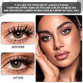 docolor Foldable Eyelash Comb 2 PCS Separator Folding Lash Comb Eyebrow Mascara Applicator Eyelash Definer Arc Designed Cosmetic Brushes Tool