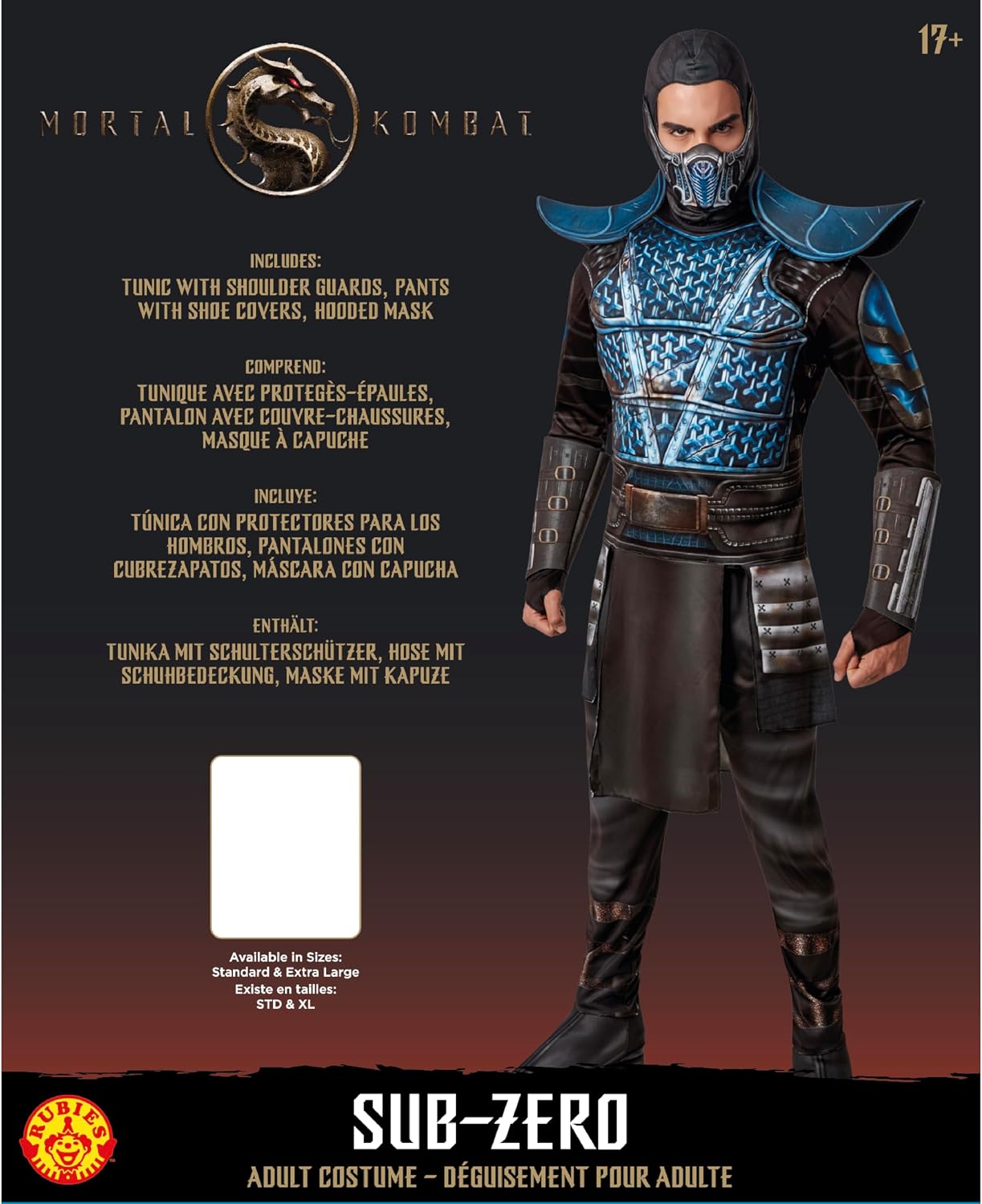 Rubies Men's Mortal Kombat 11 Sub-zero Costume